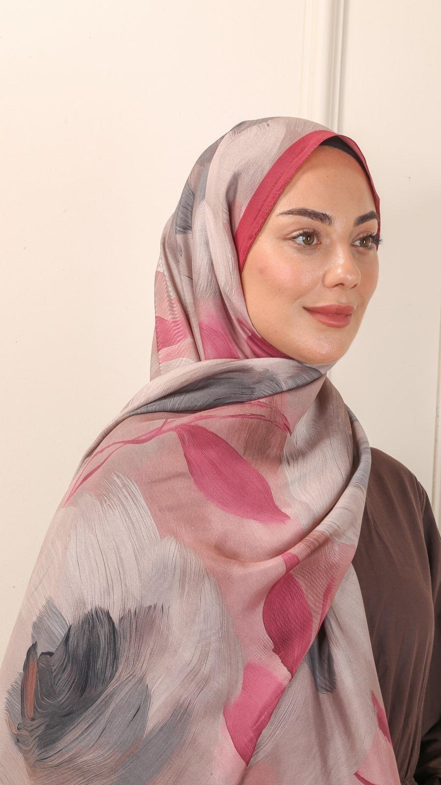 Locella Desenli Modal Şal Fuşya-10