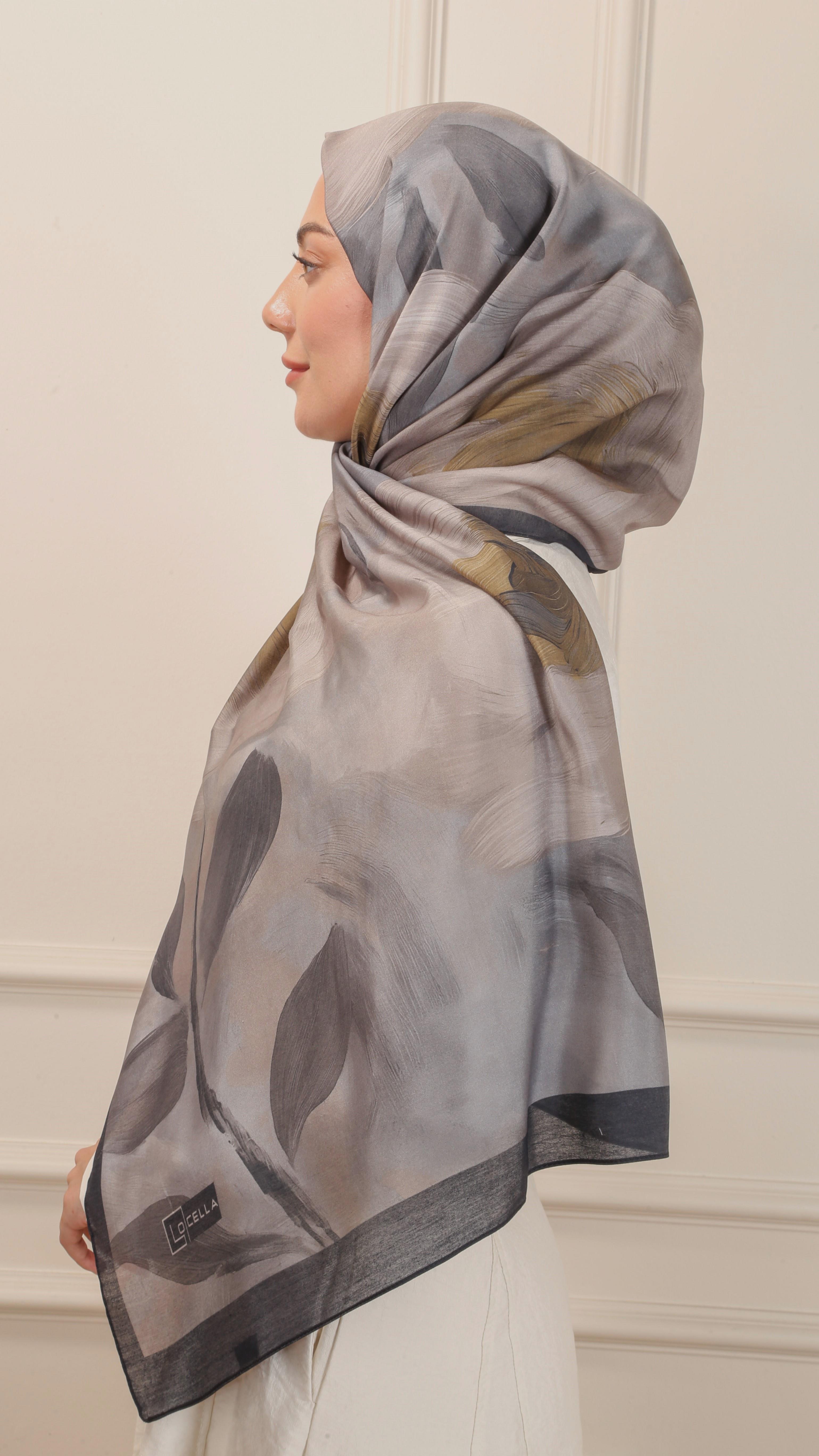 Locella Desenli Modal Şal Siyah-6