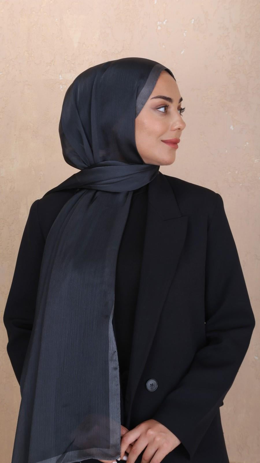 Locella İdol İpek Şal Siyah-39