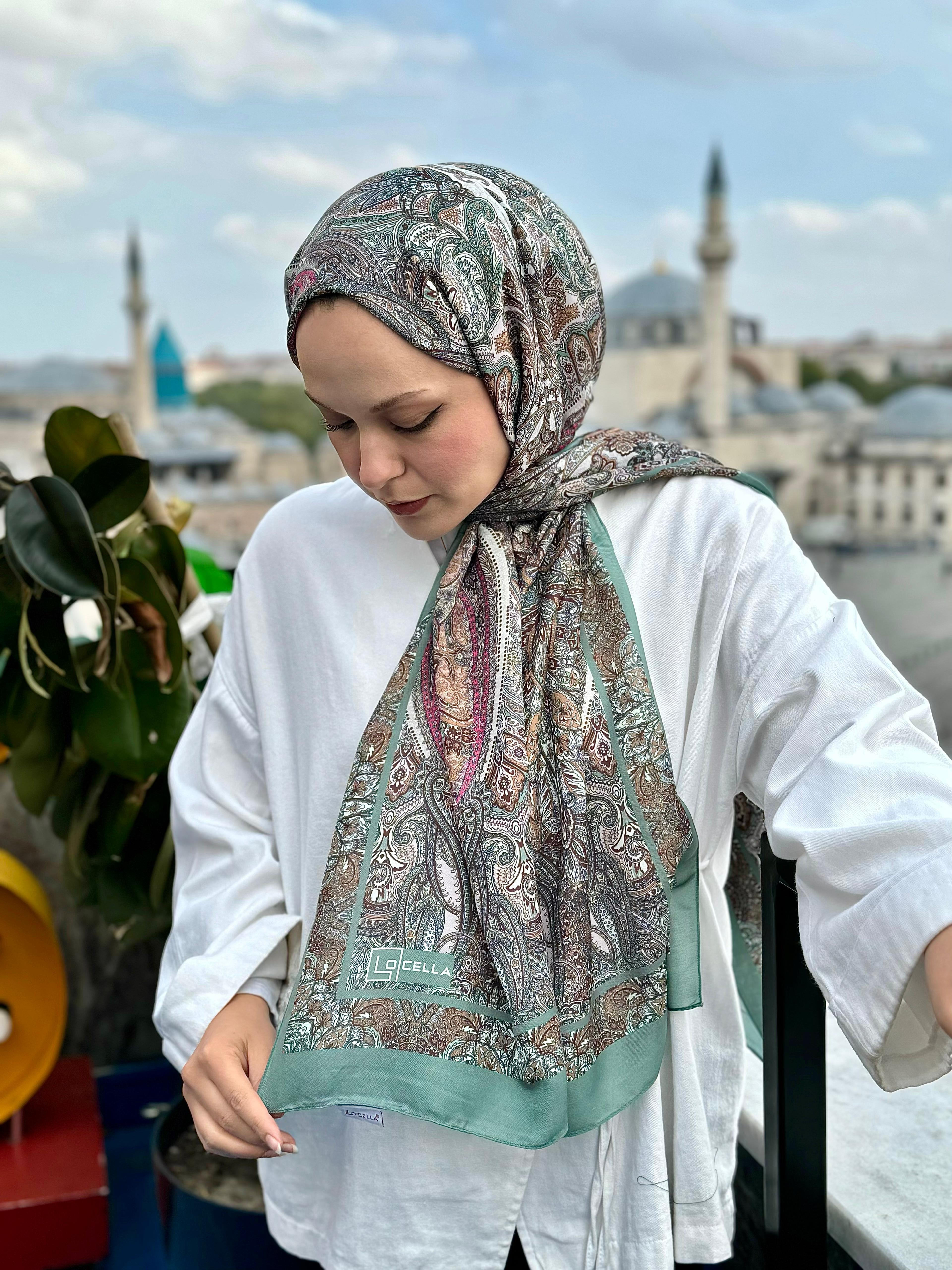 Locella Koza Pamuk Şal-4098