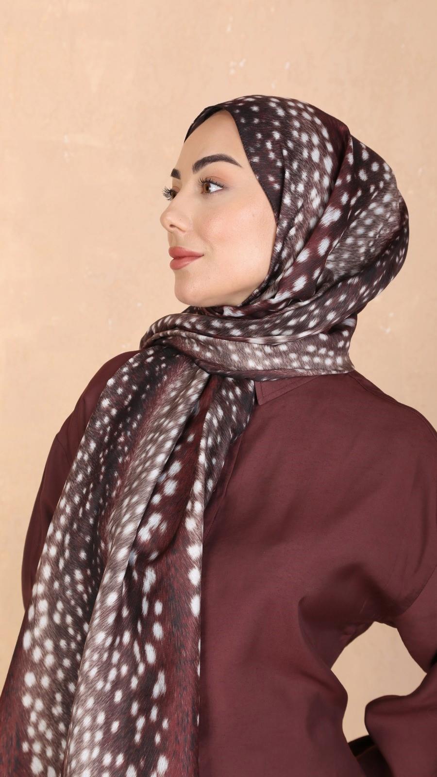 Locella Koza Pamuk Şal Bordo