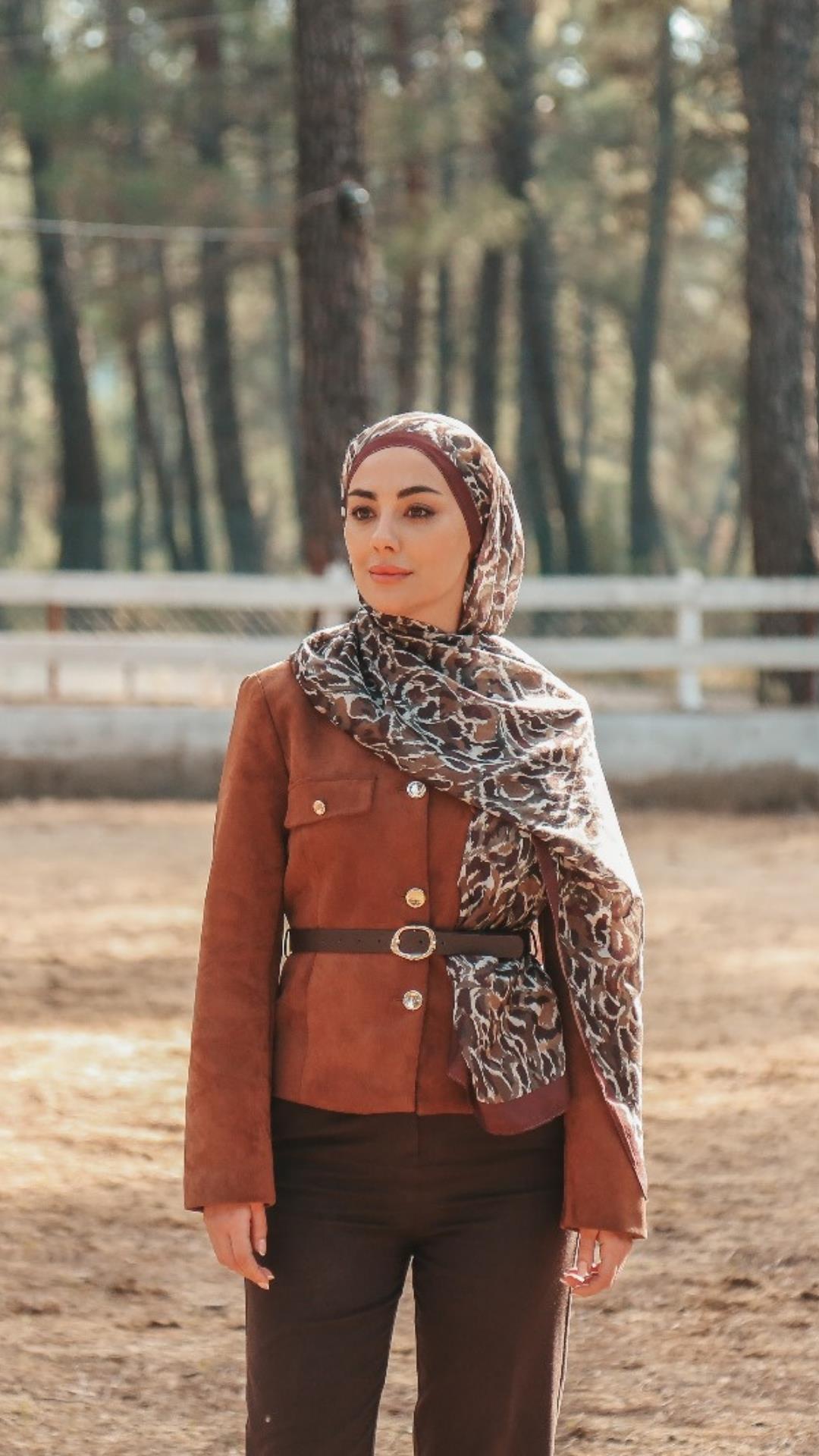 Locella Koza Pamuk Şal-Bordo-1