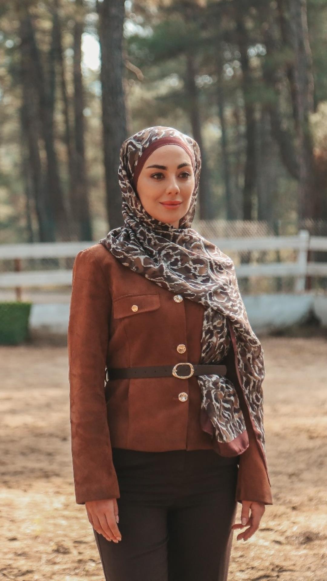 Locella Koza Pamuk Şal-Bordo-1