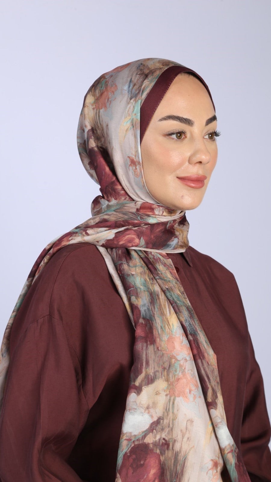 Locella Koza Pamuk Şal Bordo