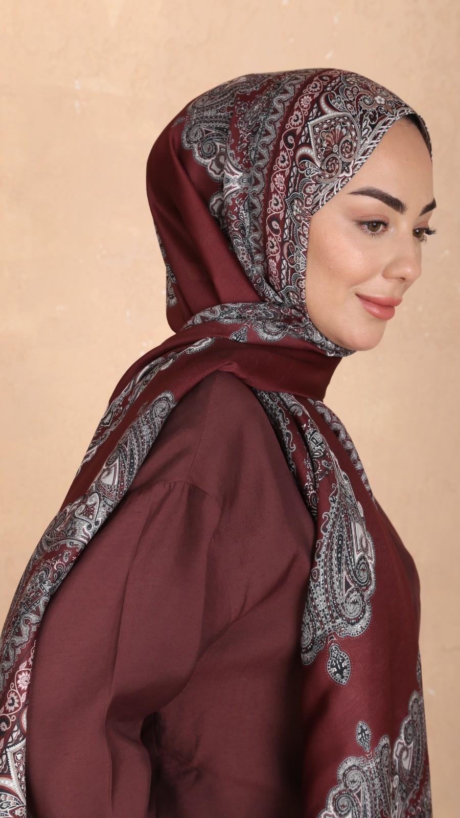 Locella Koza Pamuk Şal Bordo