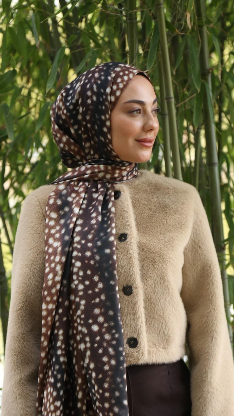 Locella Ceylan Şal-Çikolata Kahve
