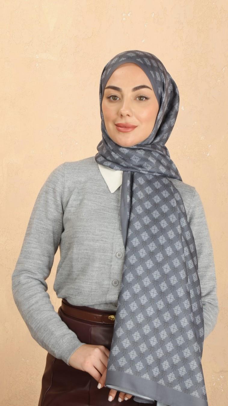 Locella Koza Pamuk Şal Gri
