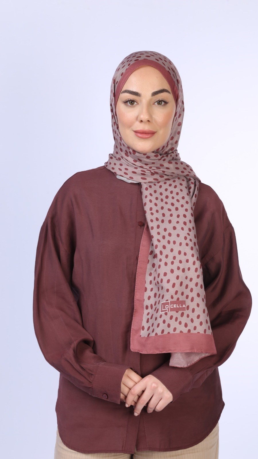 Locella Koza Pamuk Şal Gül Pembe