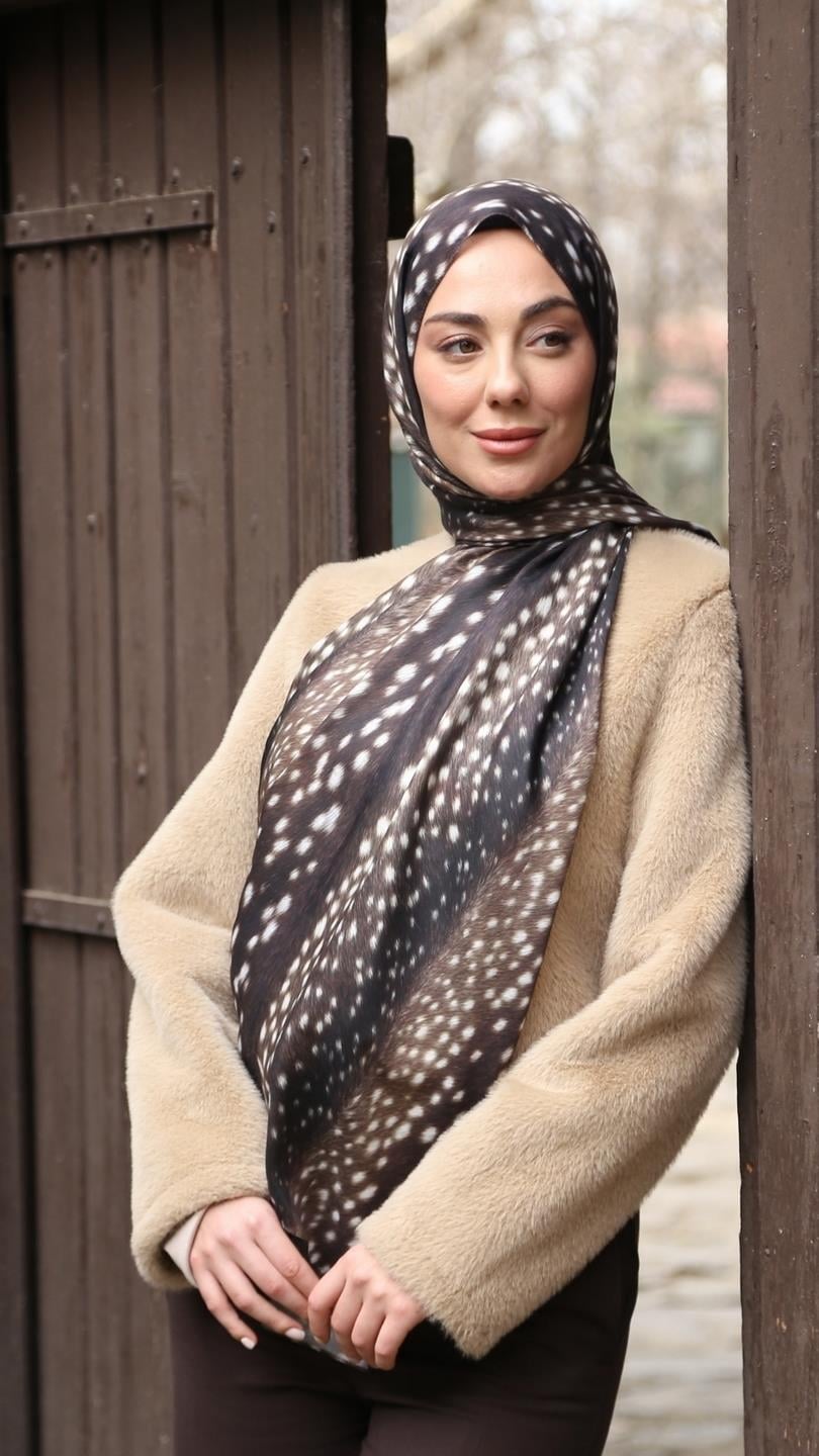 Locella Ceylan Şal-Yeşil Kahve