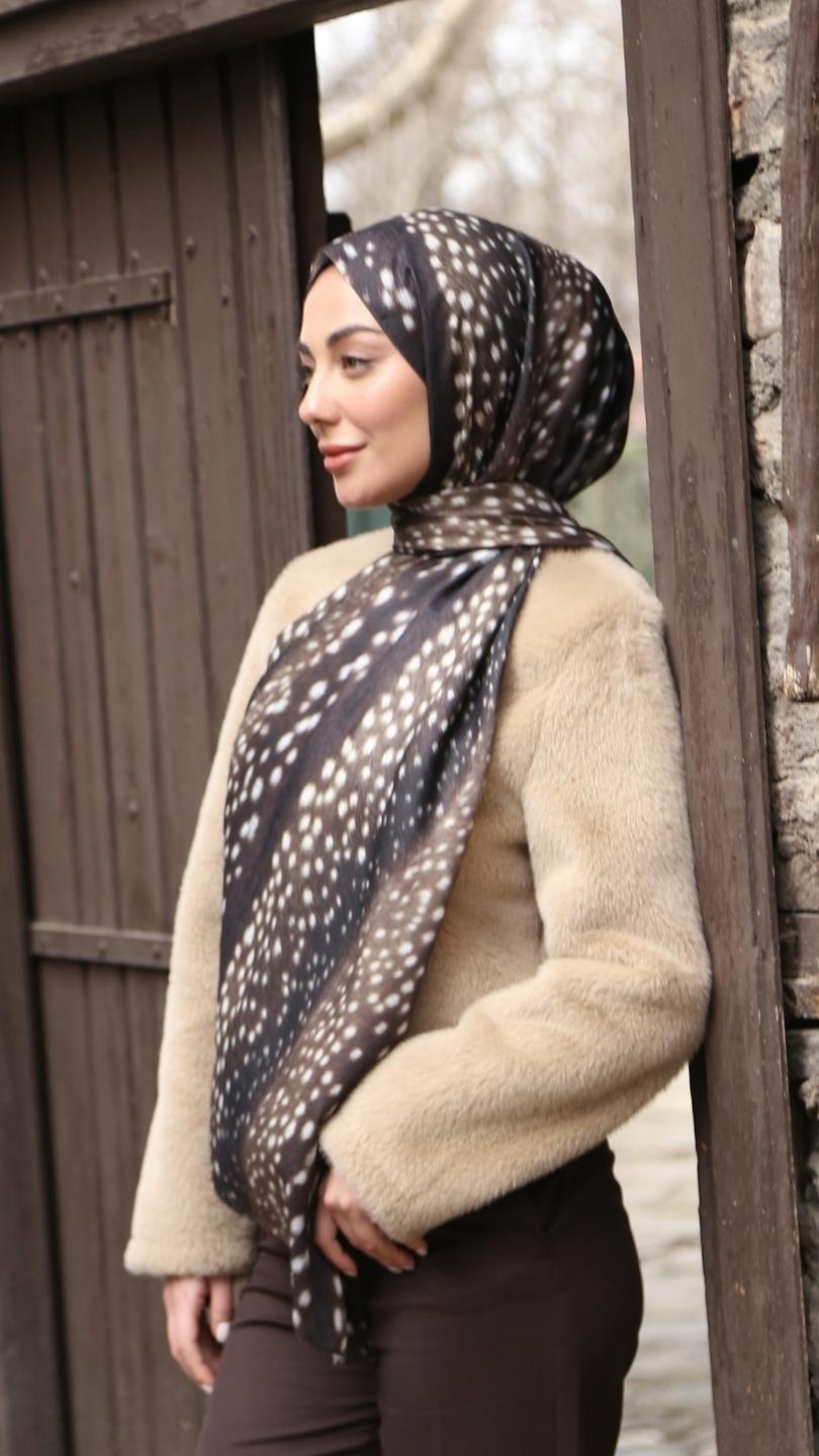 Locella Ceylan Şal-Yeşil Kahve