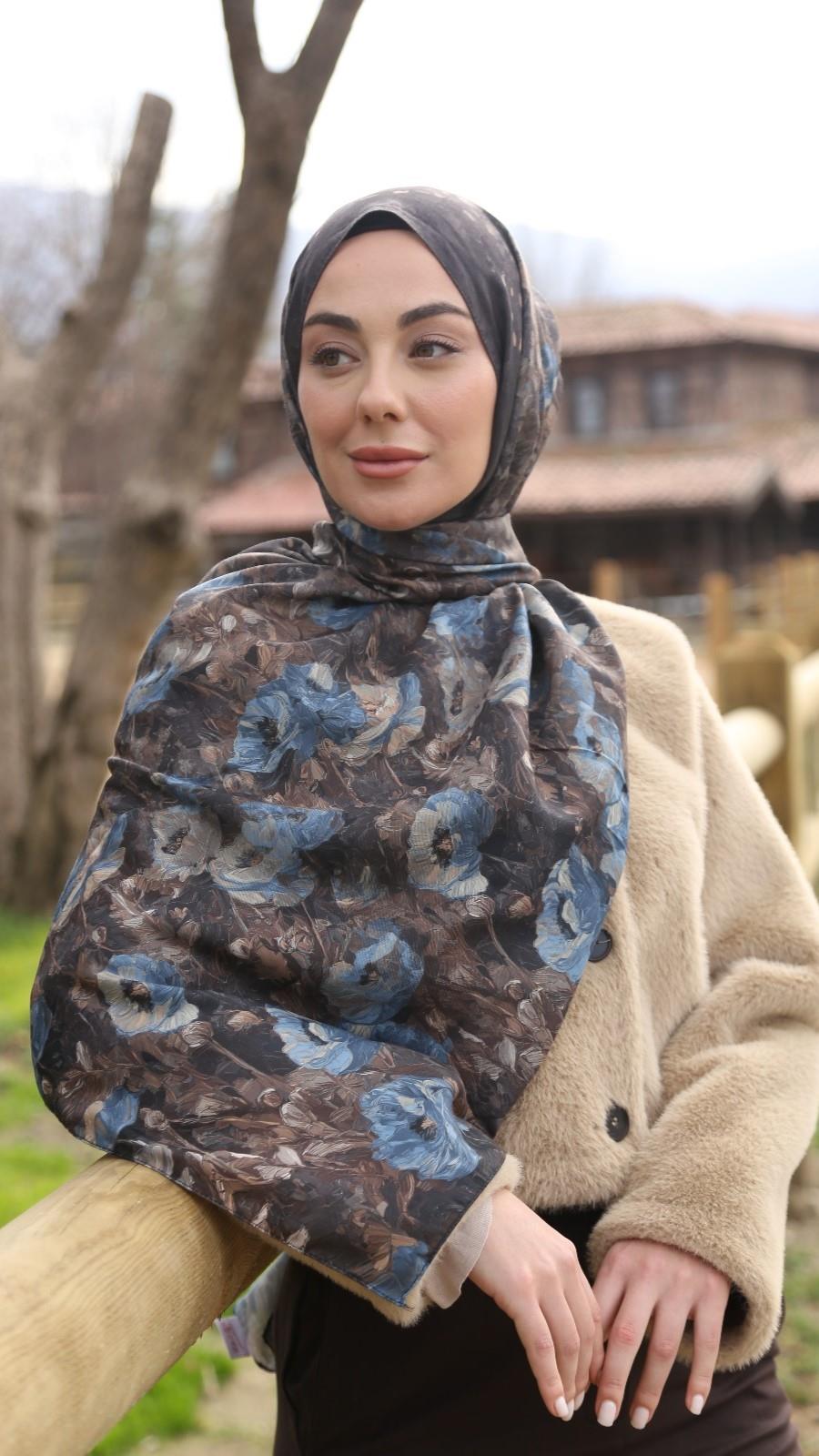 Locella Koza Pamuk Şal Kahve