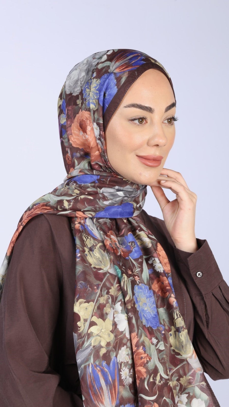 Locella Koza Pamuk Şal Kahve