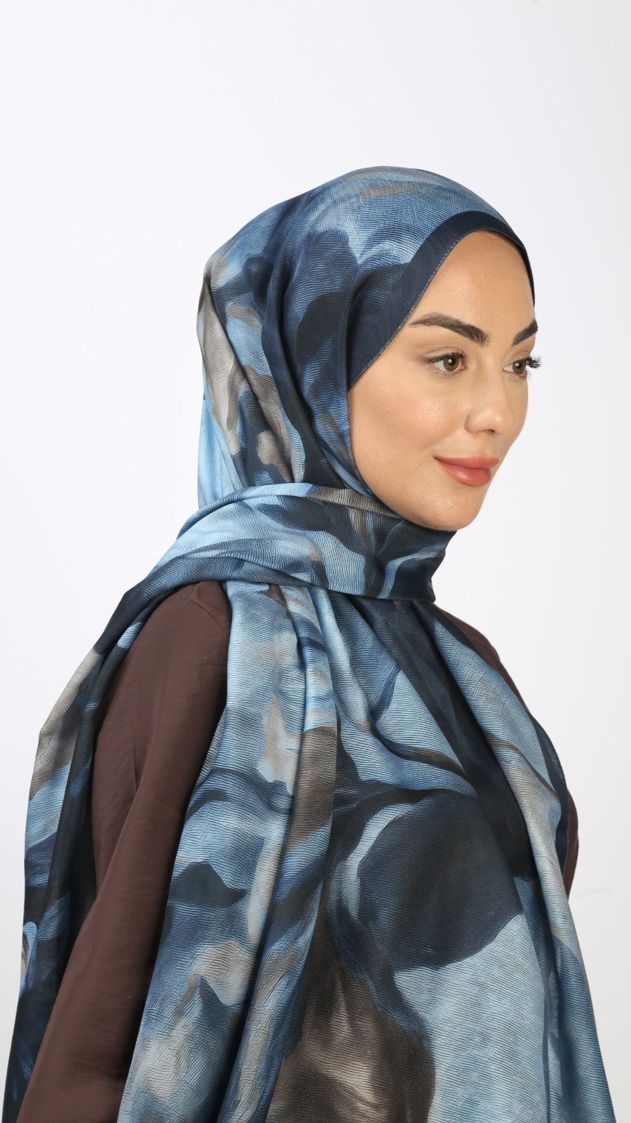 Locella Koza Pamuk Şal Koyu Mavi