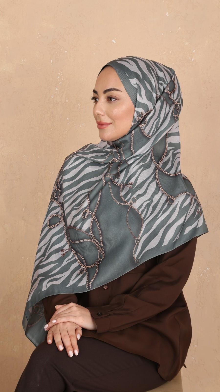 Locella Koza Pamuk Şal-Mint Yeşil-9