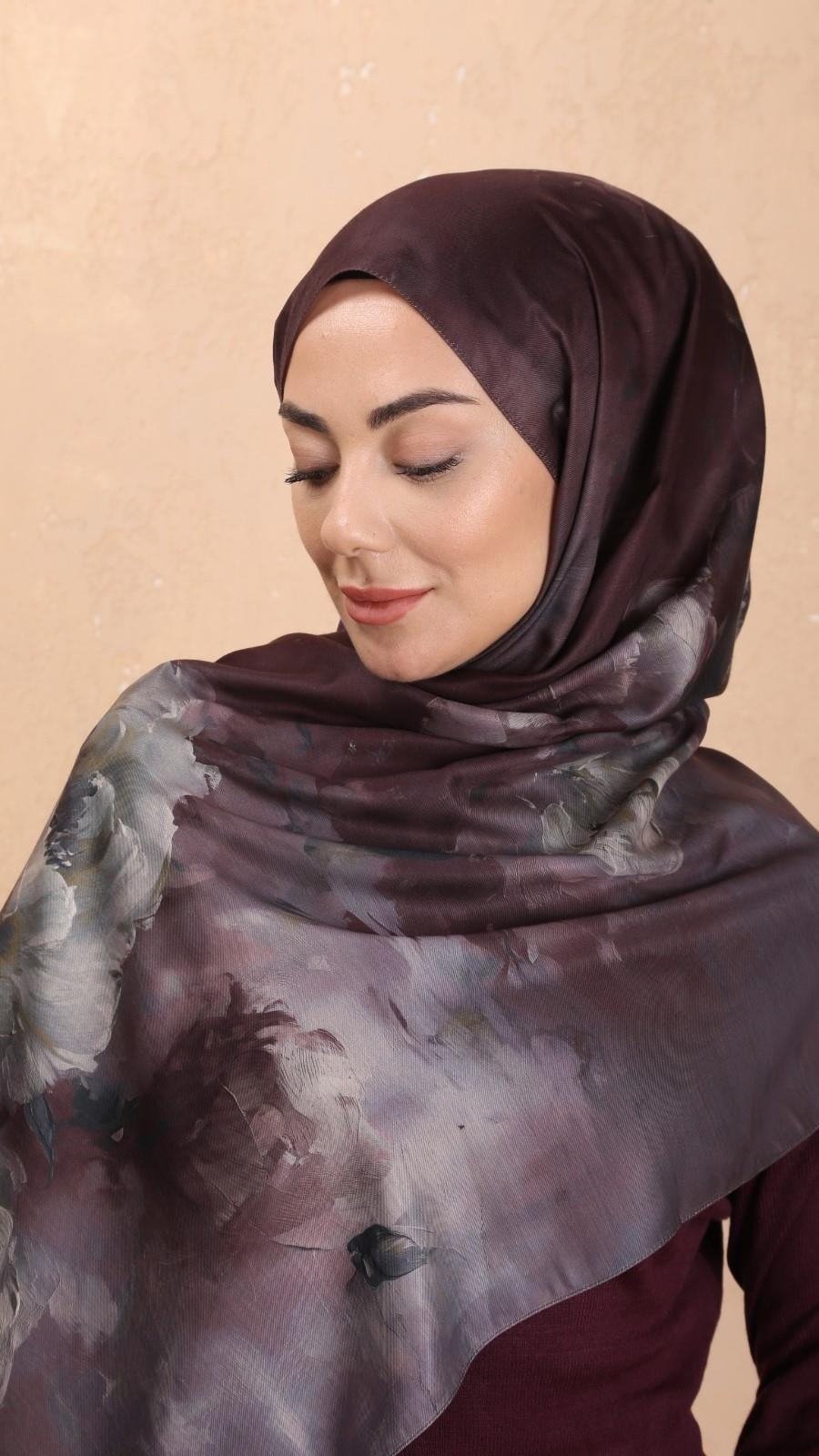 Locella Koza Pamuk Şal Mürdüm