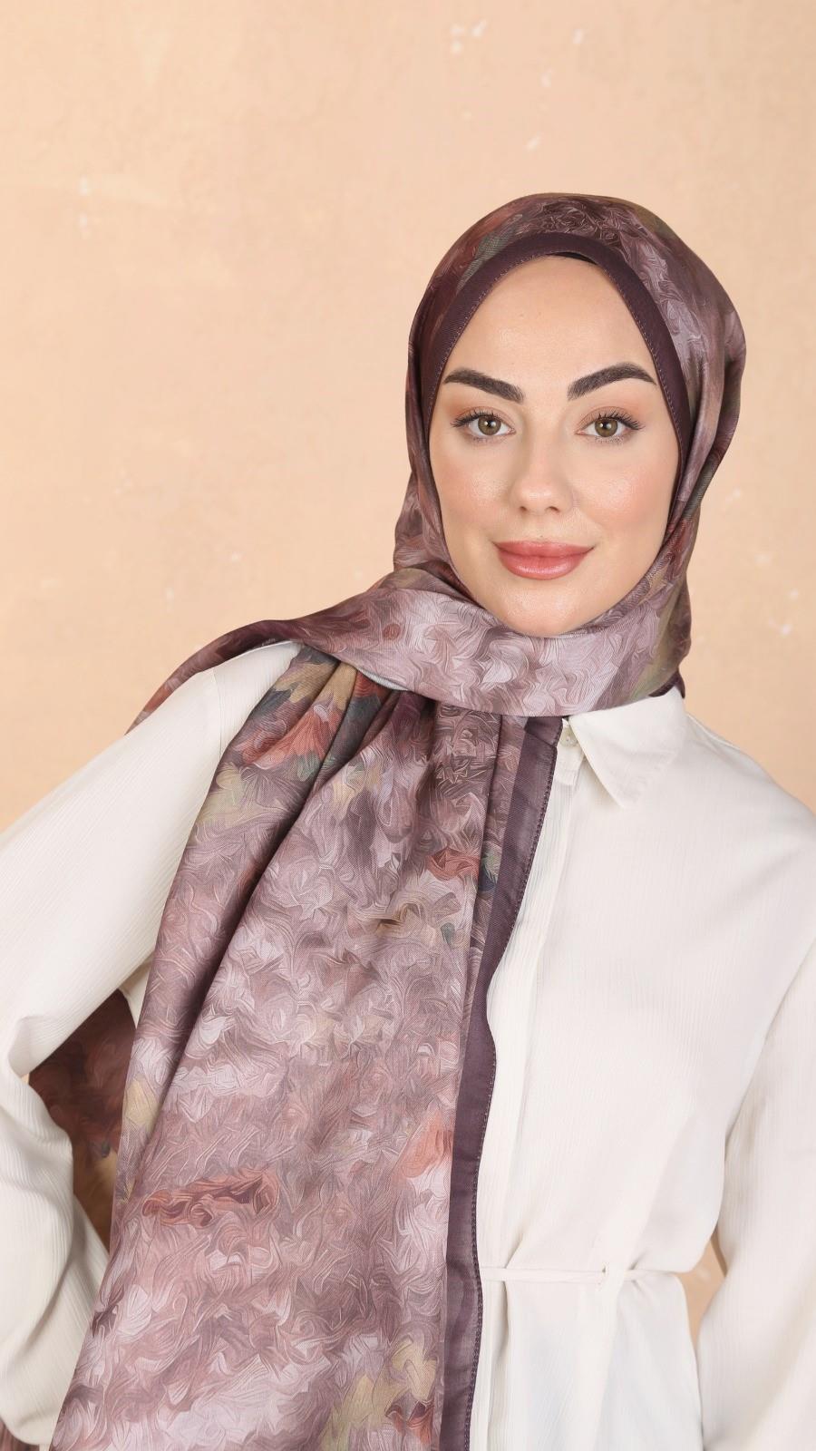 Locella Koza Pamuk Şal Mürdüm