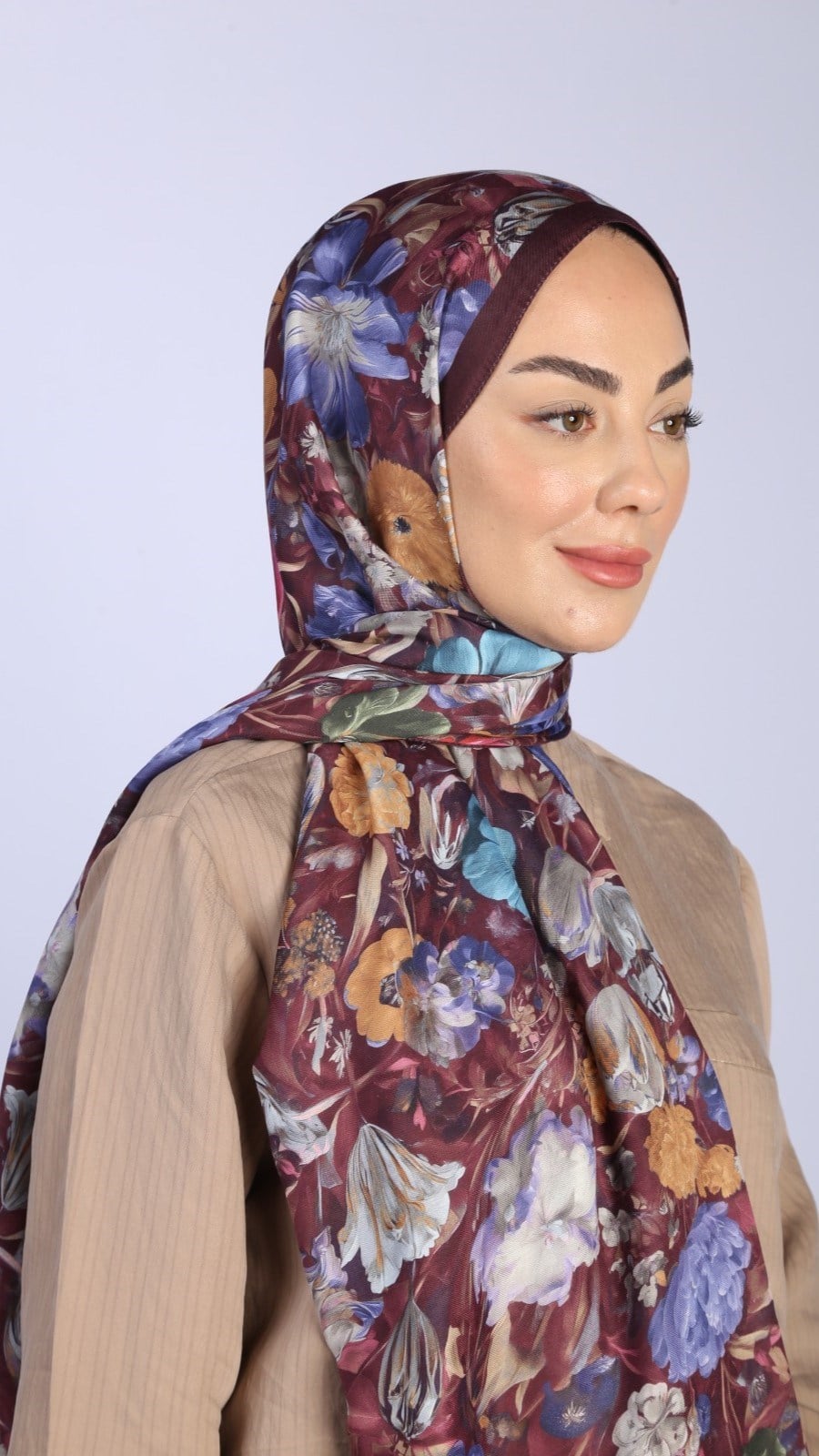 Locella Koza Pamuk Şal Mürdüm