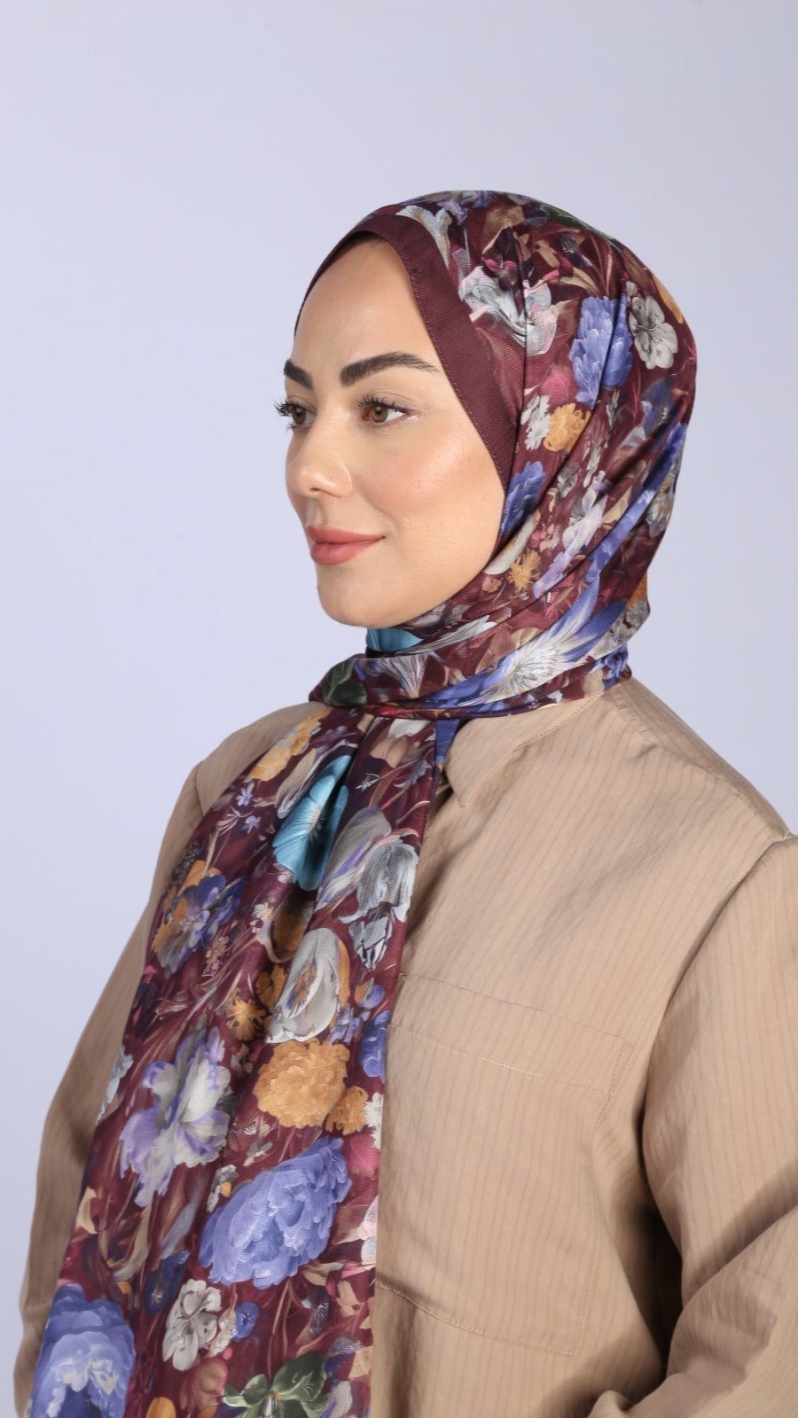 Locella Koza Pamuk Şal Mürdüm