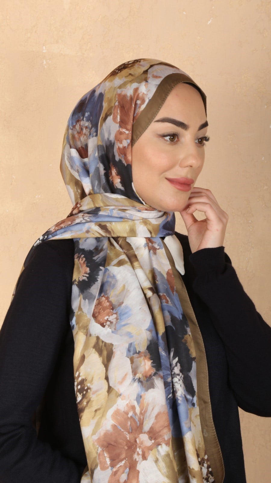 Locella Koza Pamuk Şal Olive