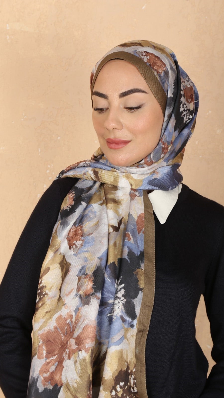 Locella Koza Pamuk Şal Olive