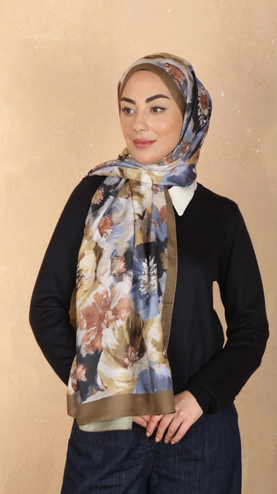 Locella Koza Pamuk Şal Olive