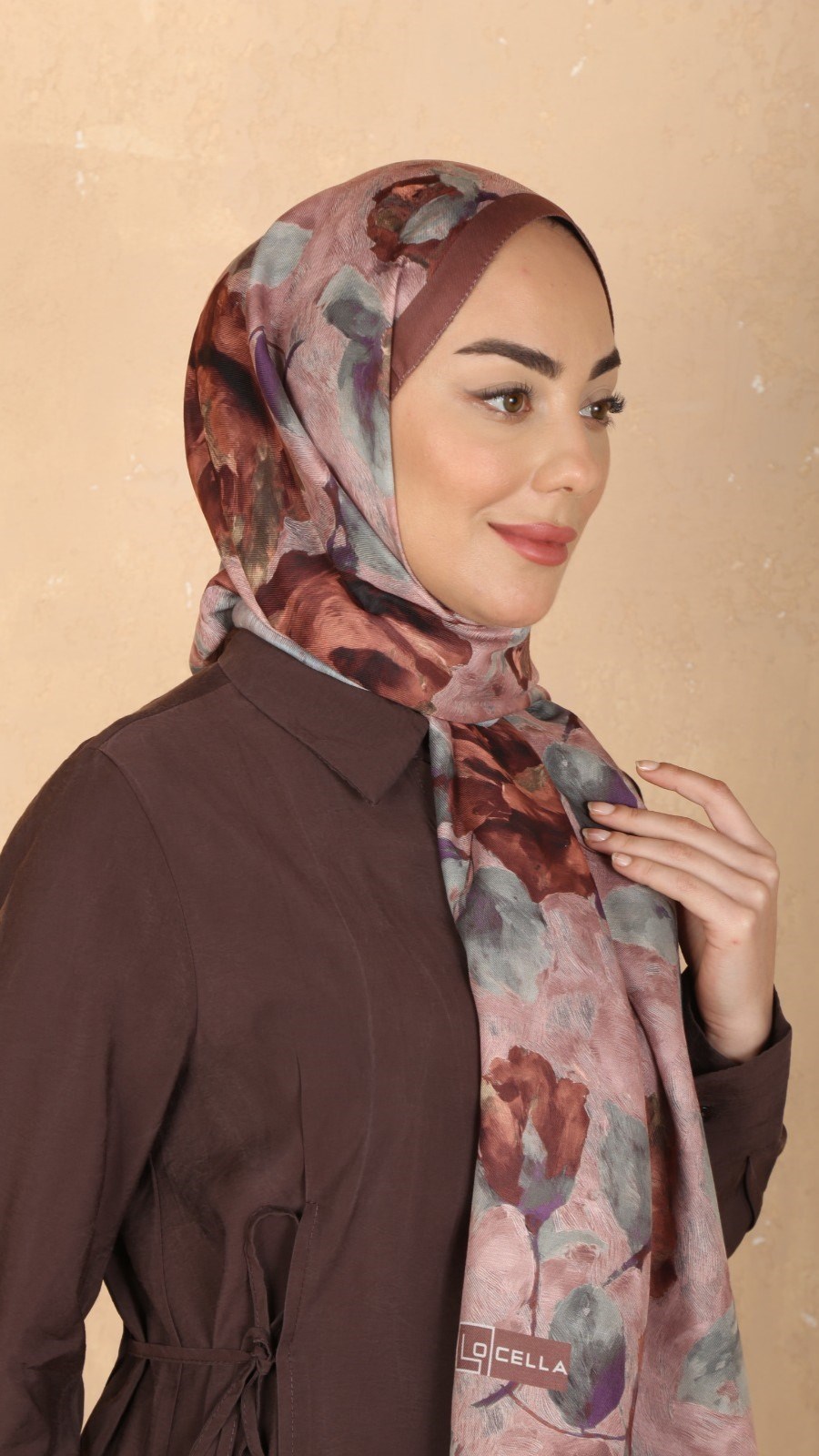 Locella Koza Pamuk Şal Rose