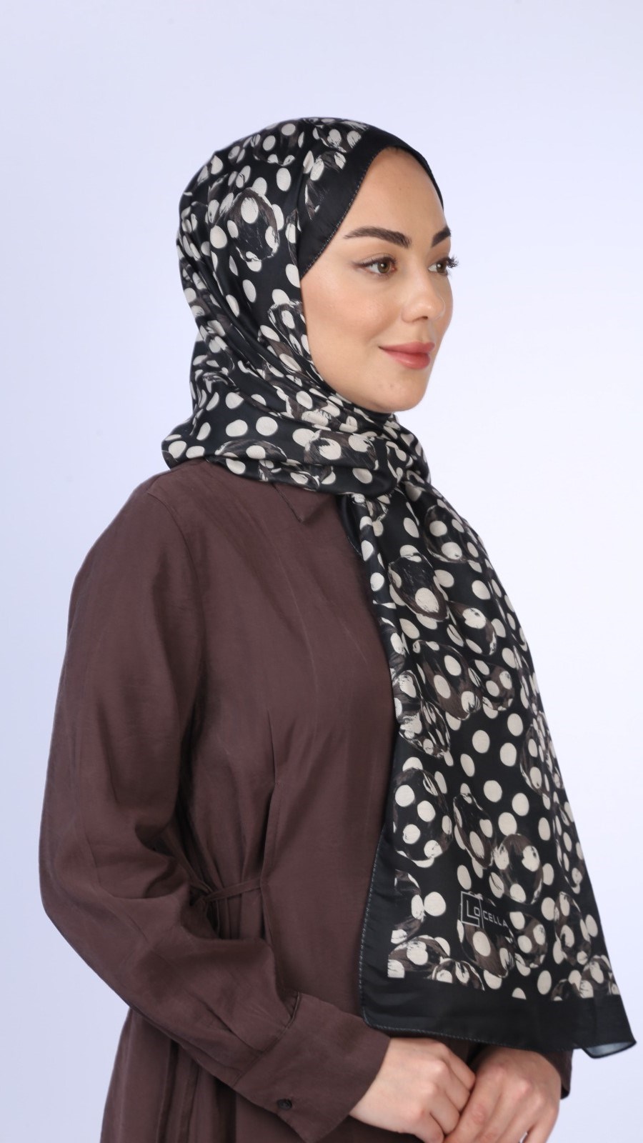 Locella Koza Pamuk Şal Siyah