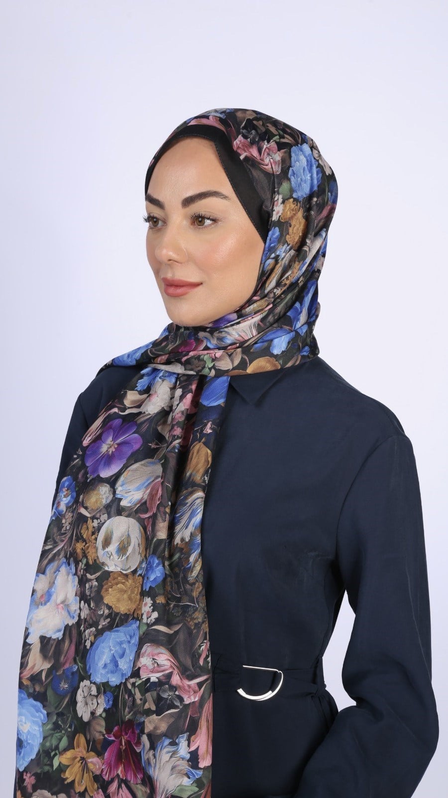 Locella Koza Pamuk Şal Siyah