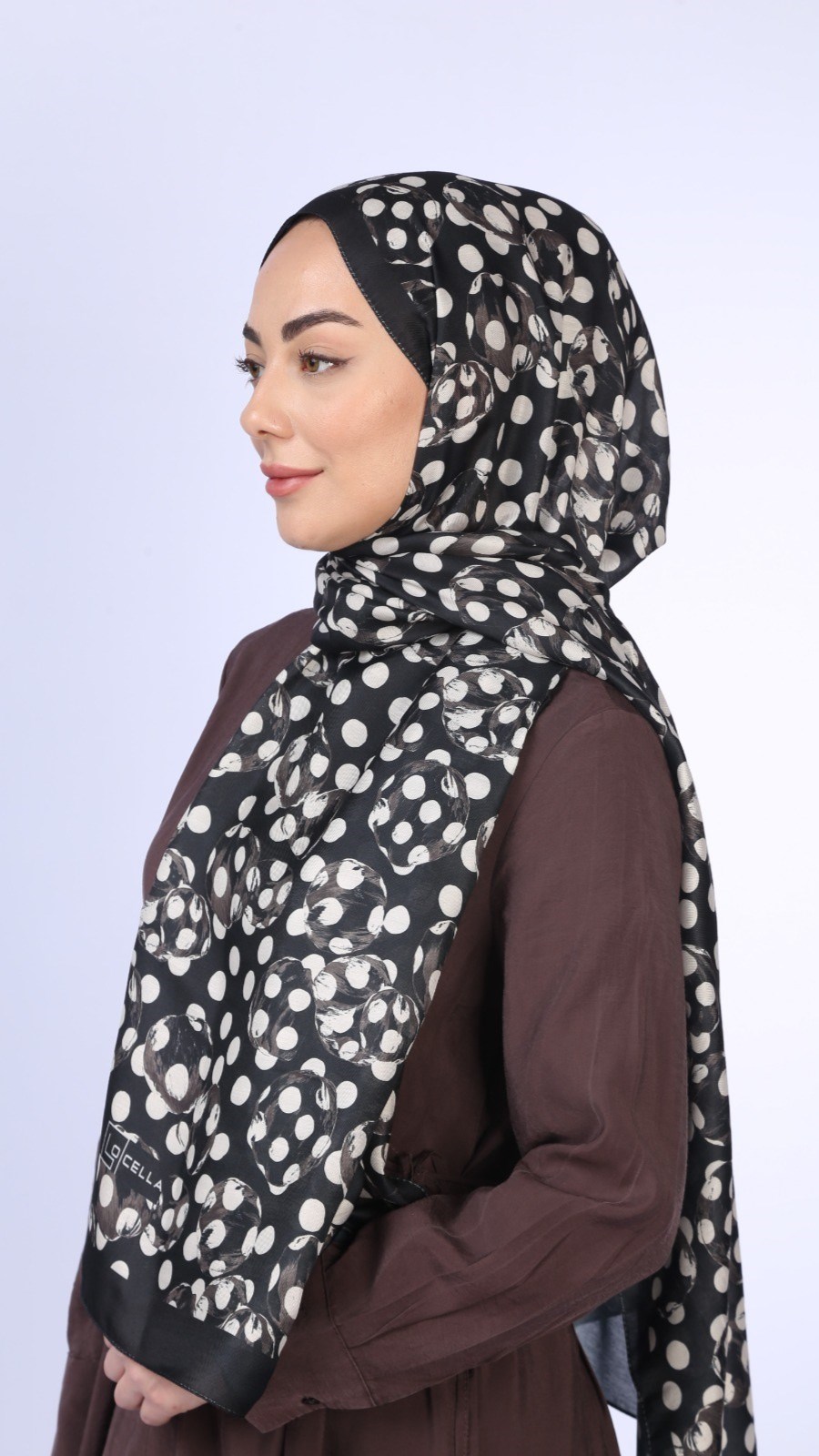 Locella Koza Pamuk Şal Siyah