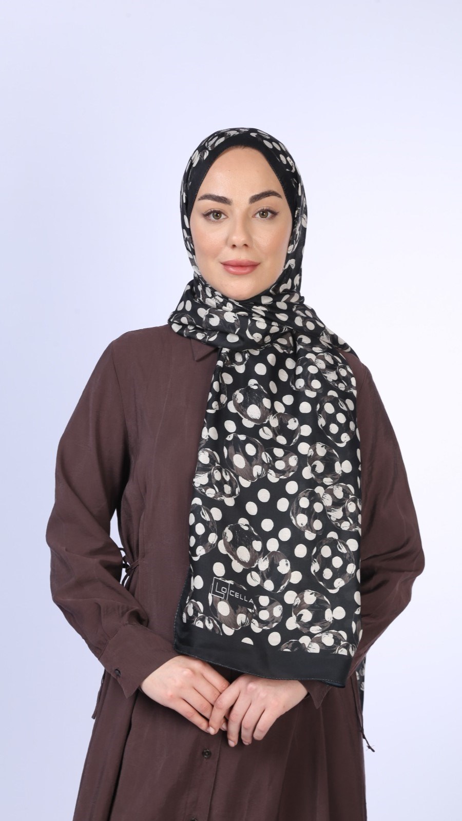 Locella Koza Pamuk Şal Siyah