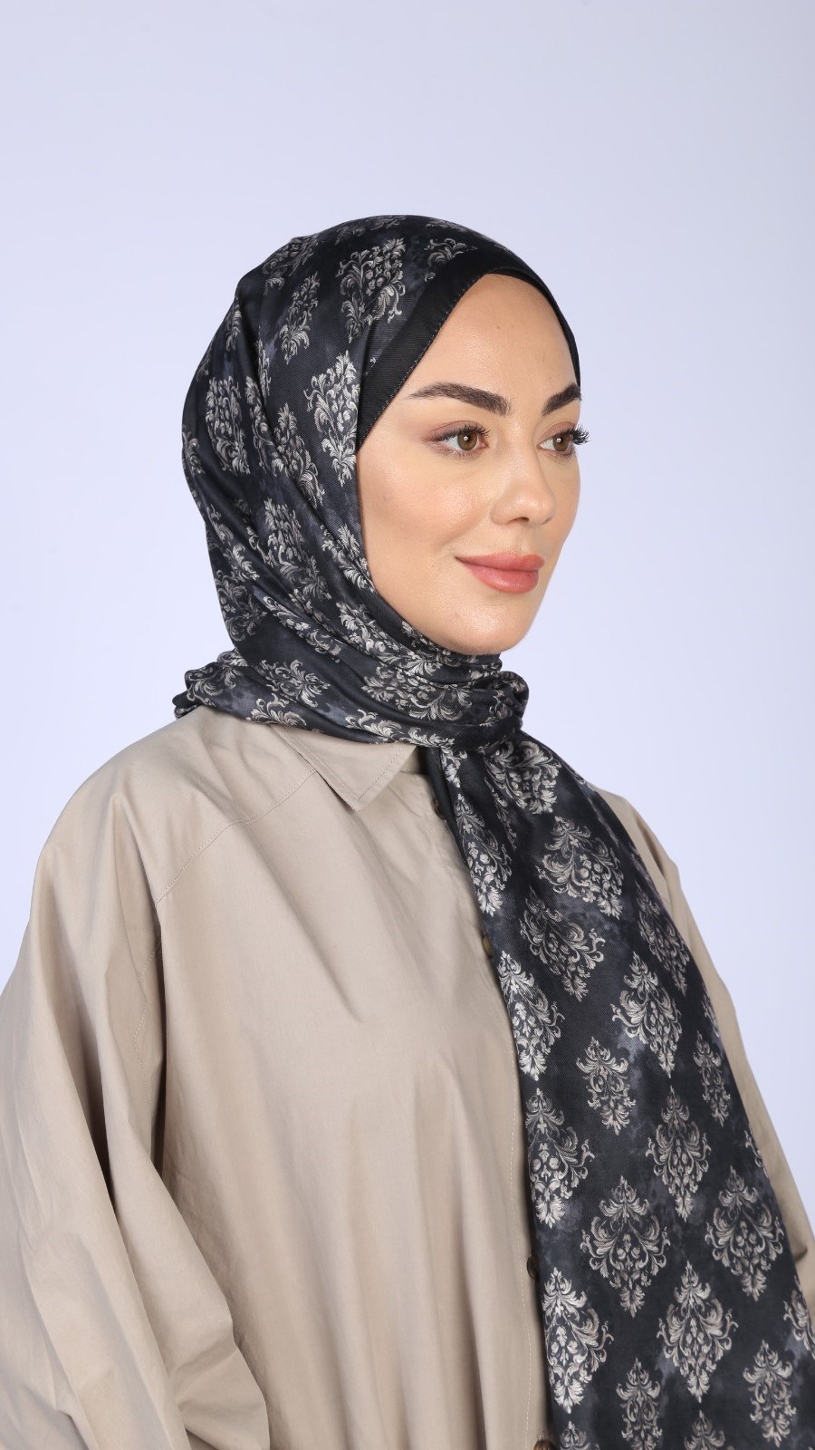 Locella Koza Pamuk Şal Siyah
