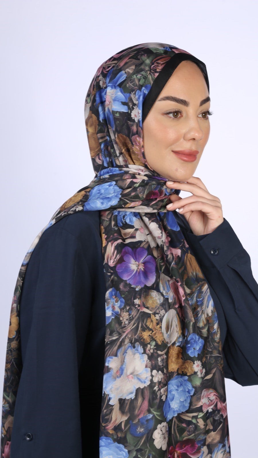 Locella Koza Pamuk Şal Siyah
