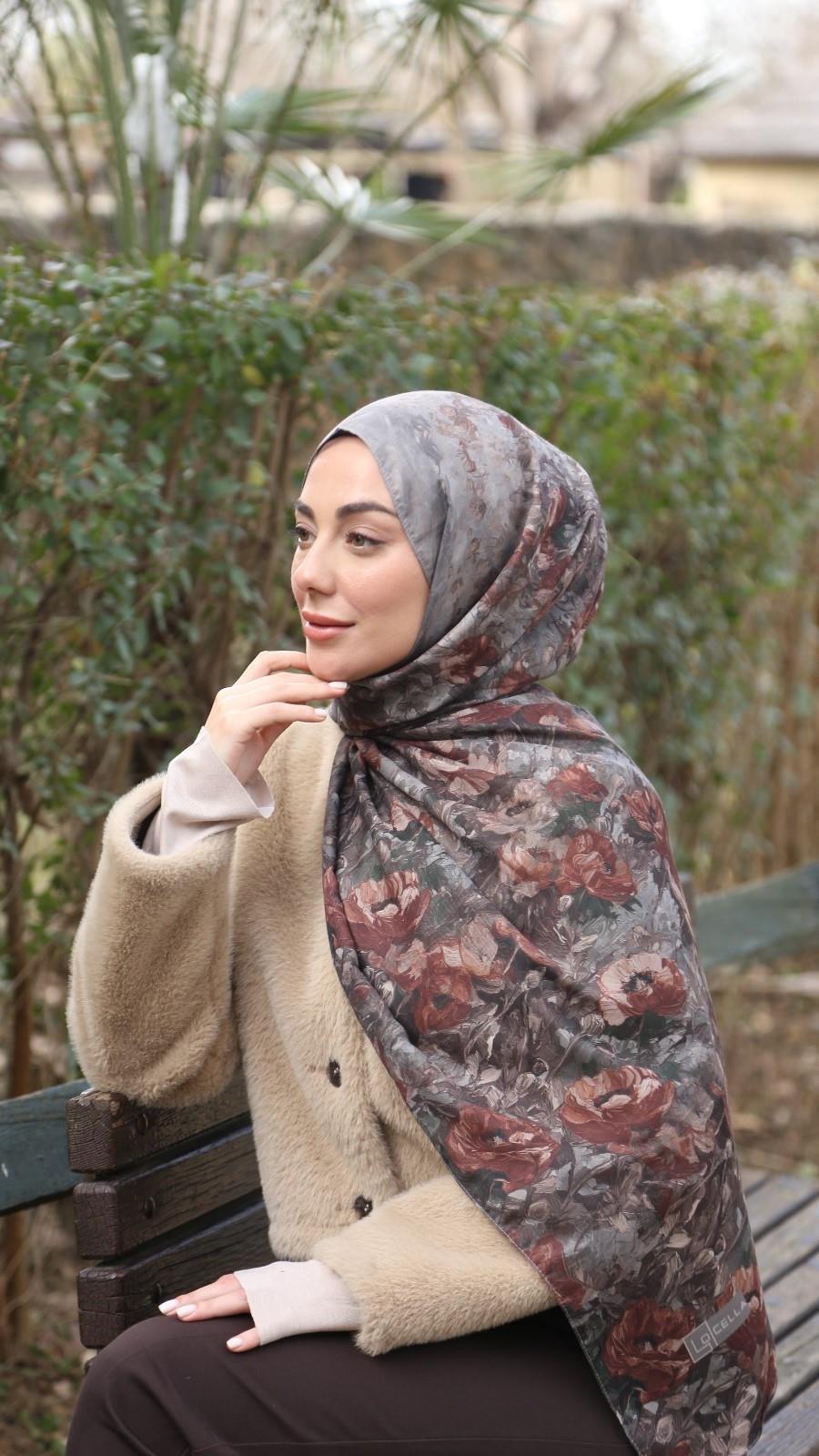 Locella Koza Pamuk Şal Vizon