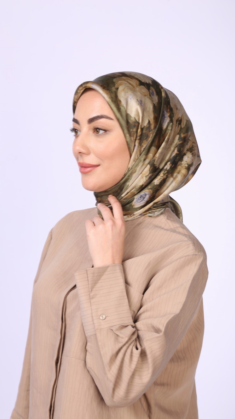 Locella Kristal Eşarp Haki Yeşil