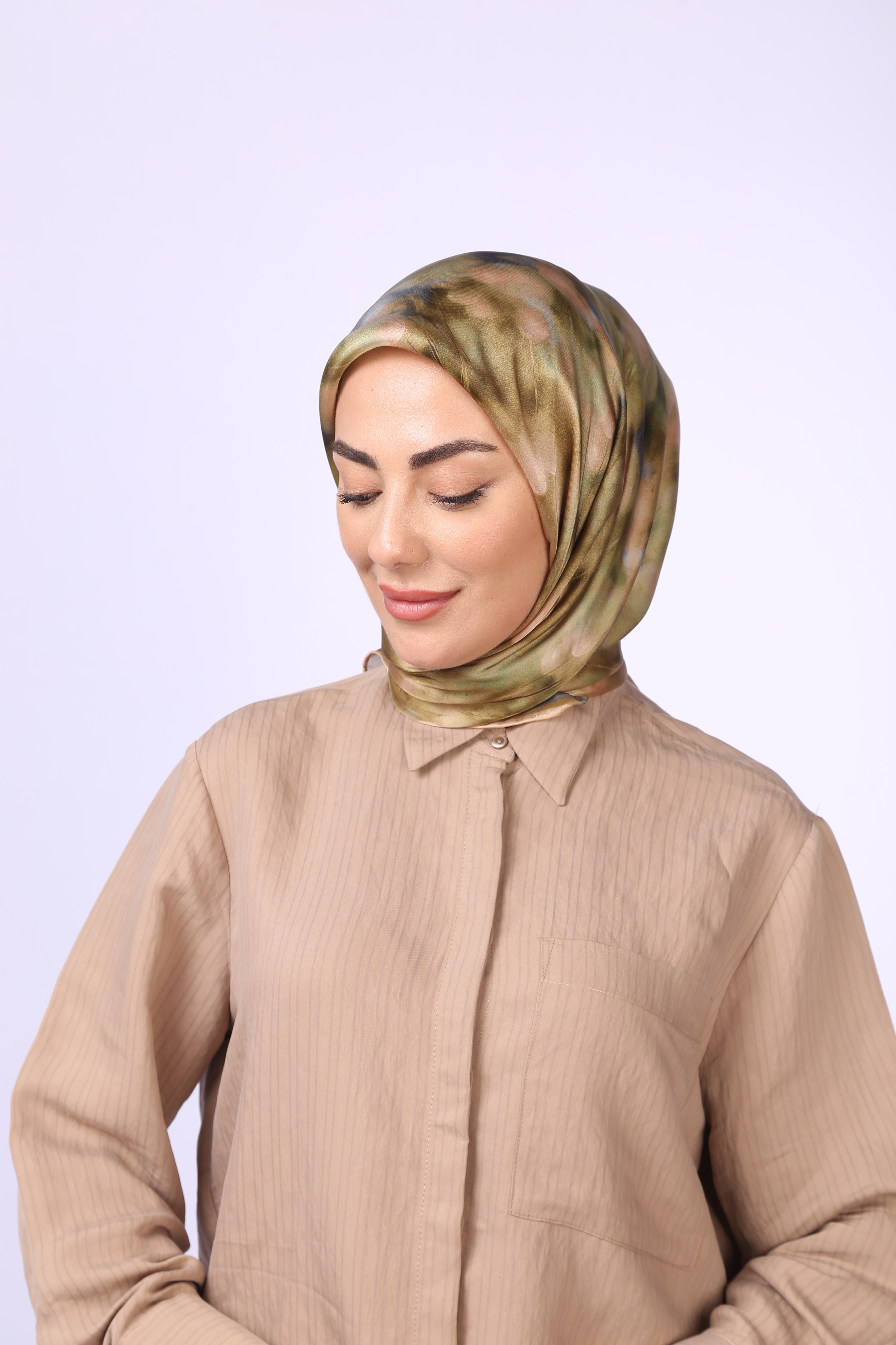 Locella Kristal Eşarp Zeytin Yeşili
