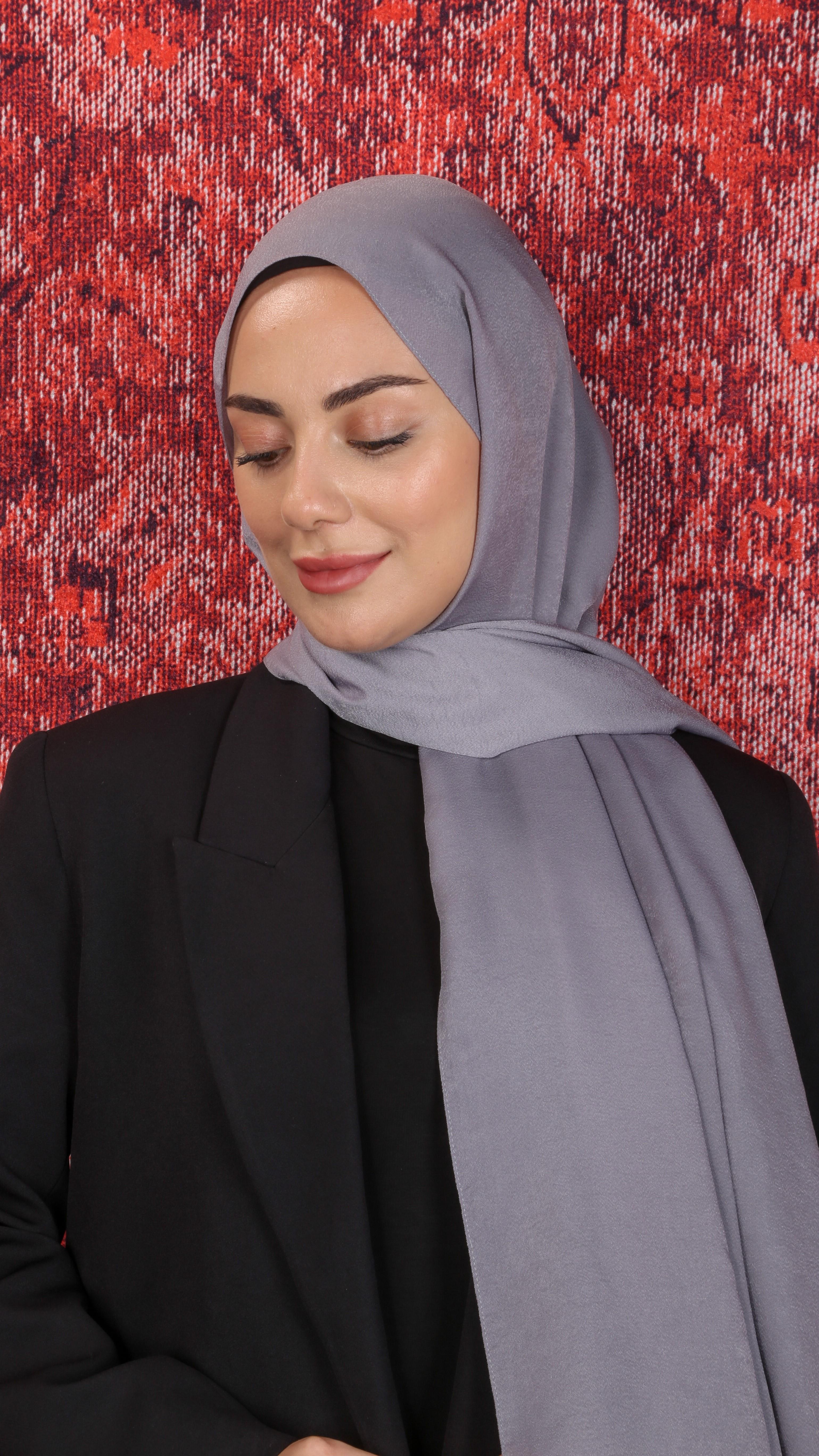 Locella Luna Şal Gümüş Gri-11