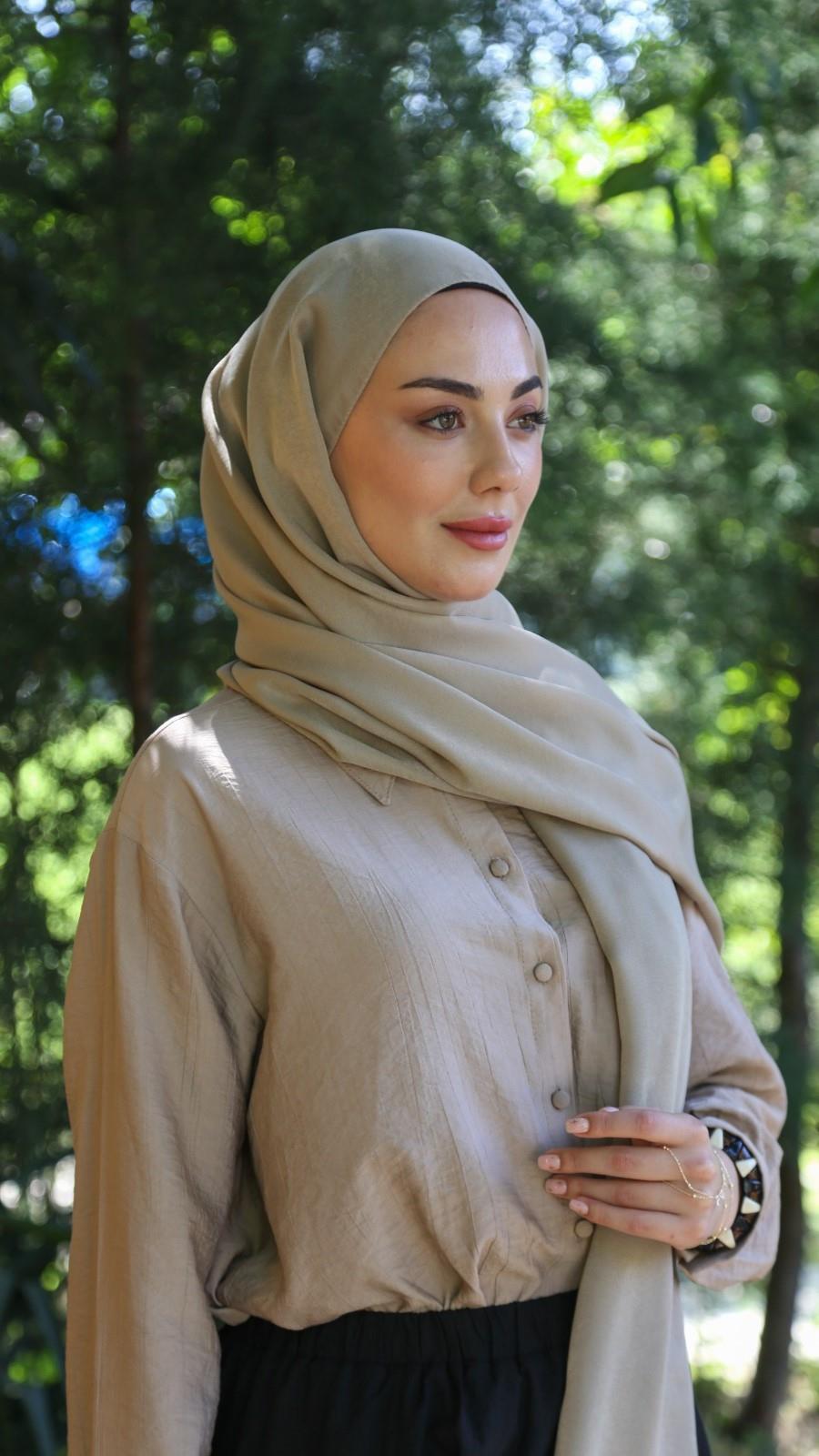 Locella Luna Şal Olive-15