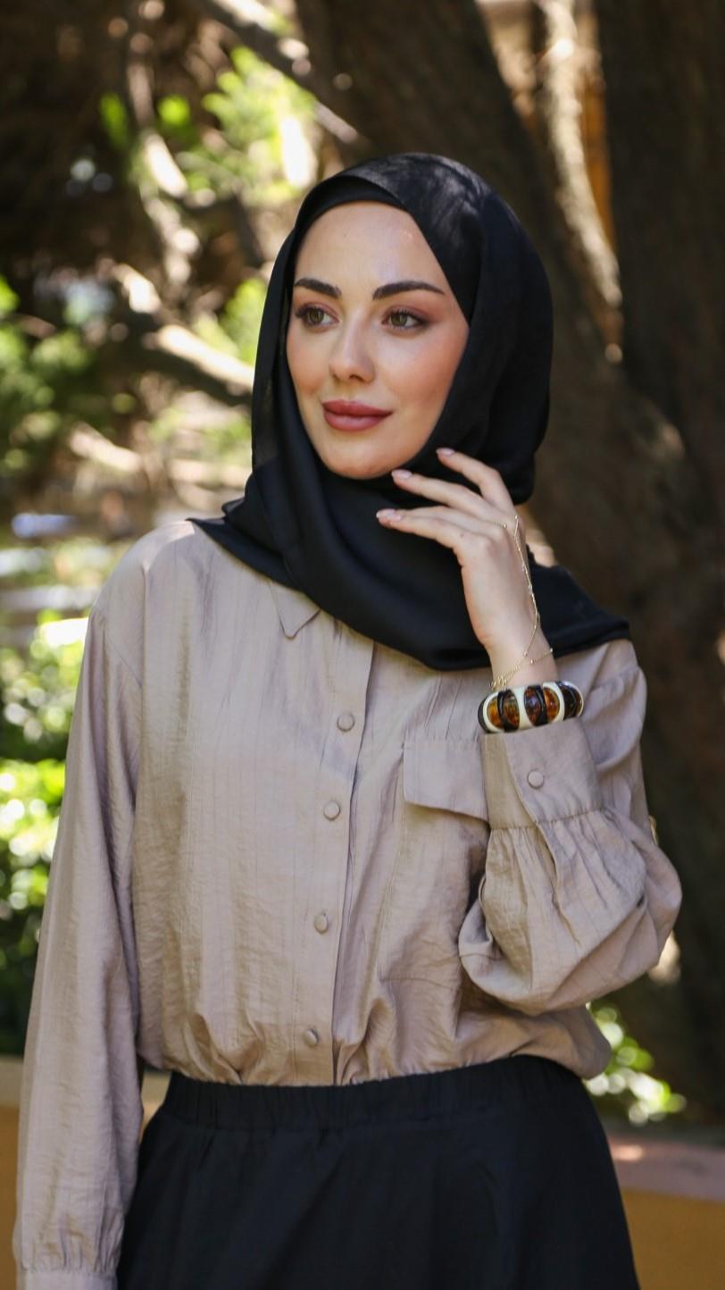 Locella Luna Şal Siyah-4