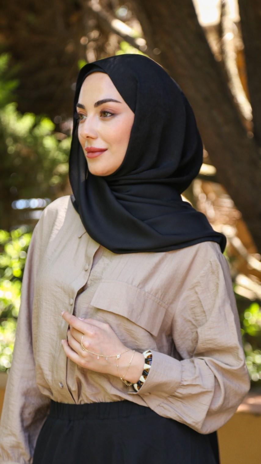 Locella Luna Şal Siyah-4