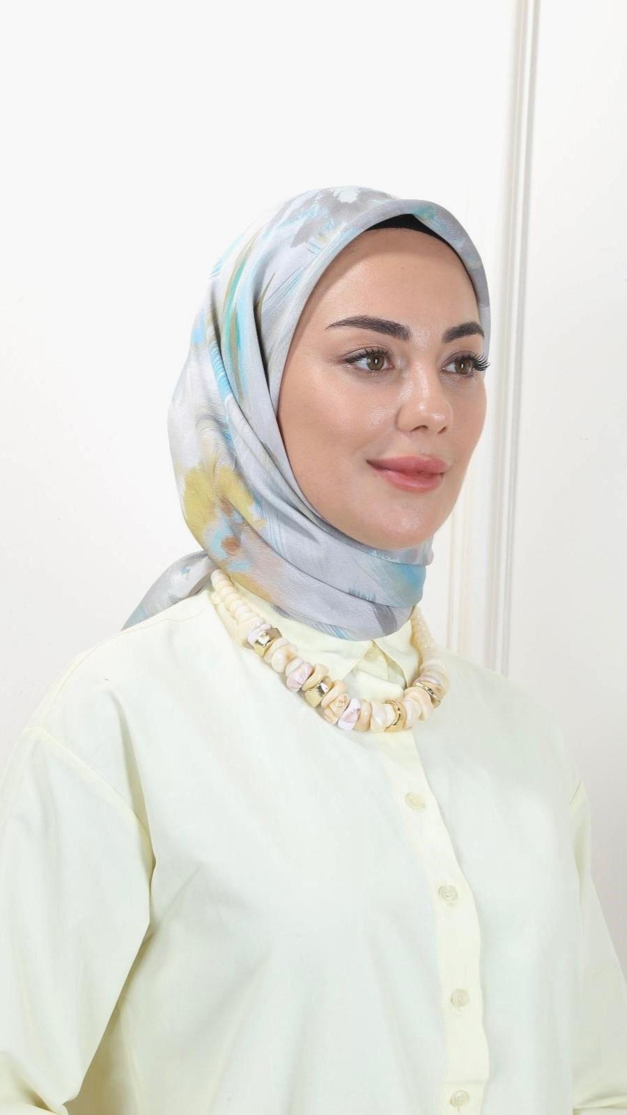 Locella Modal İpek Eşarp Gri-5