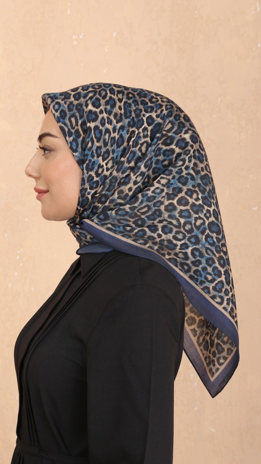 Locella Modal İpek Eşarp Lacivert-1