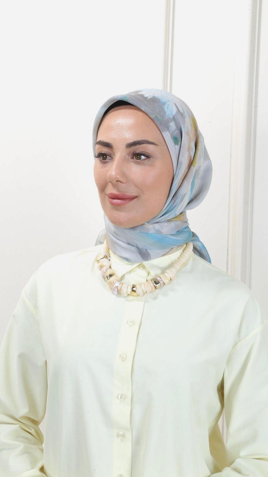 Locella Modal İpek Eşarp Gri-5