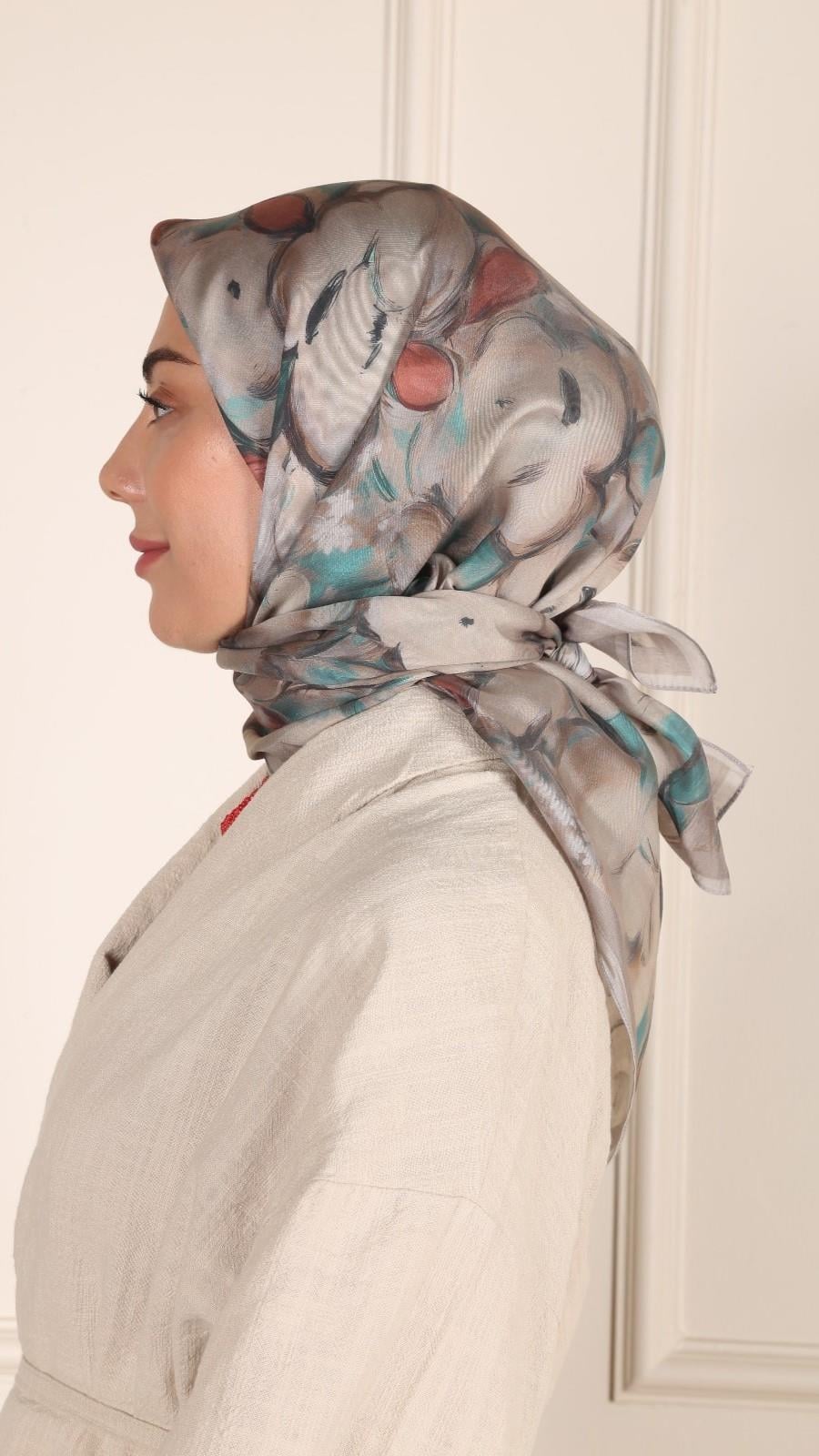 Locella Modal İpek Eşarp Vizon-7