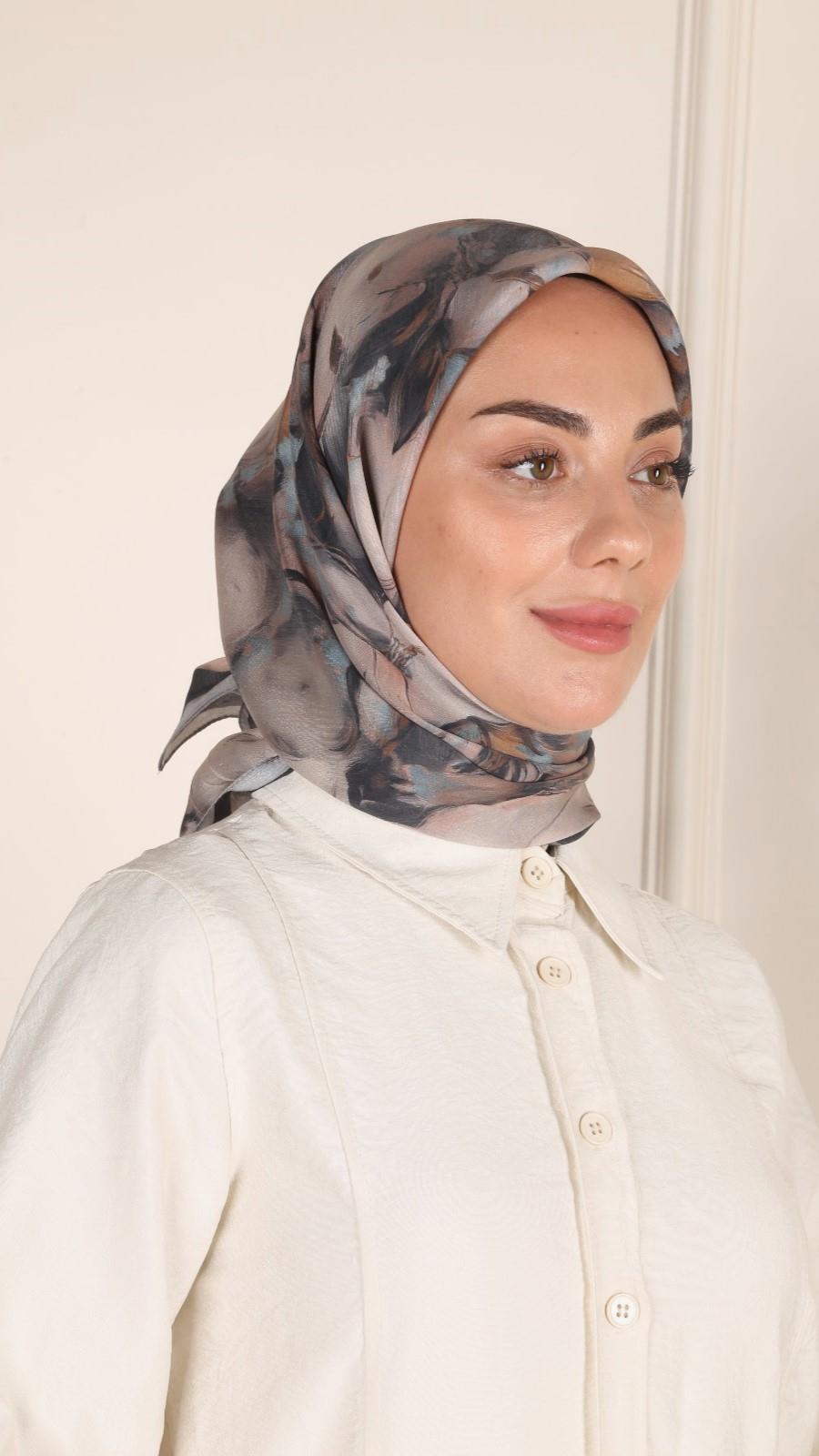 Locella Modal İpek Eşarp Siyah-4