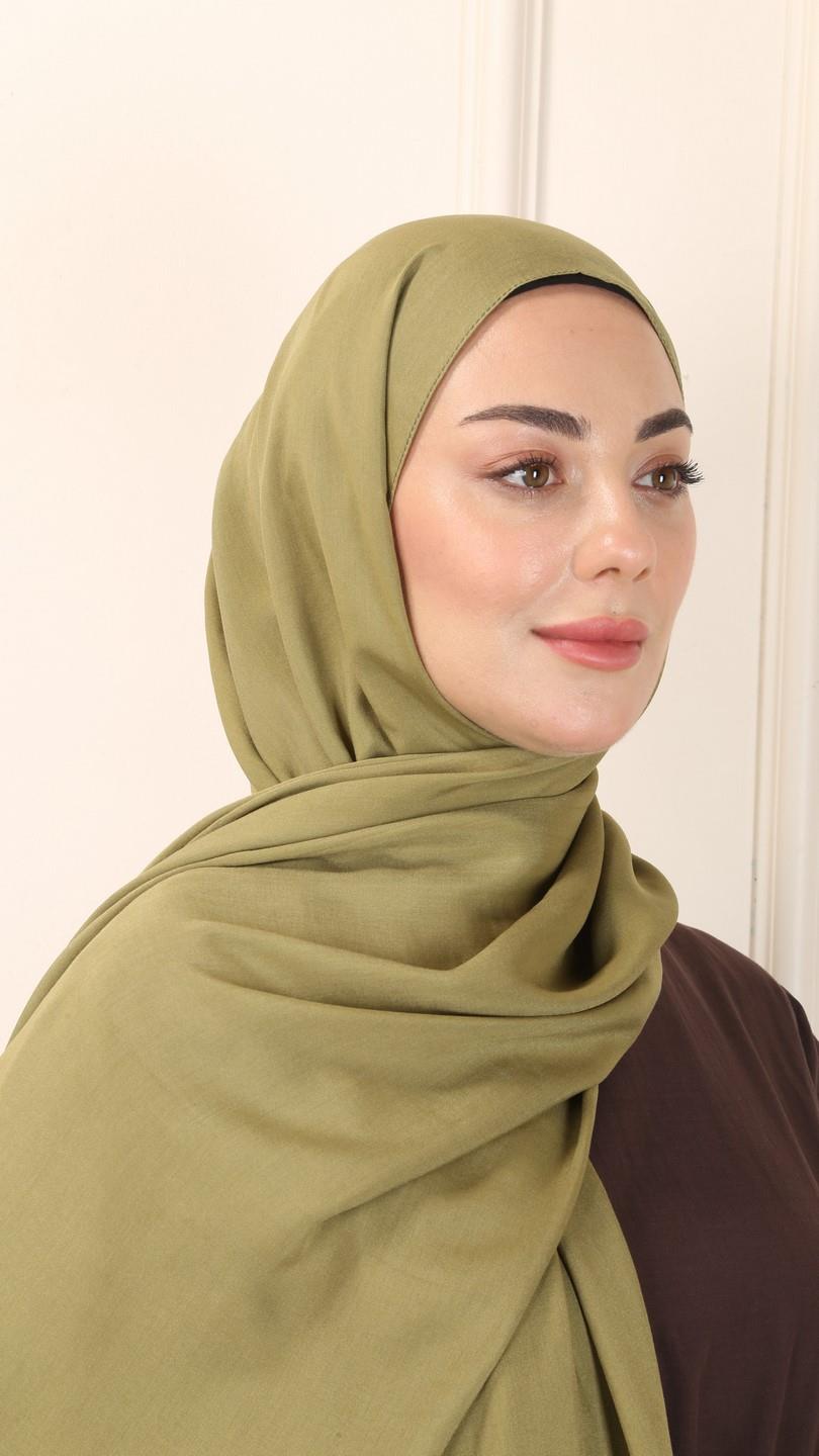 Locella Modal Şal Zeytin Yeşil-13
