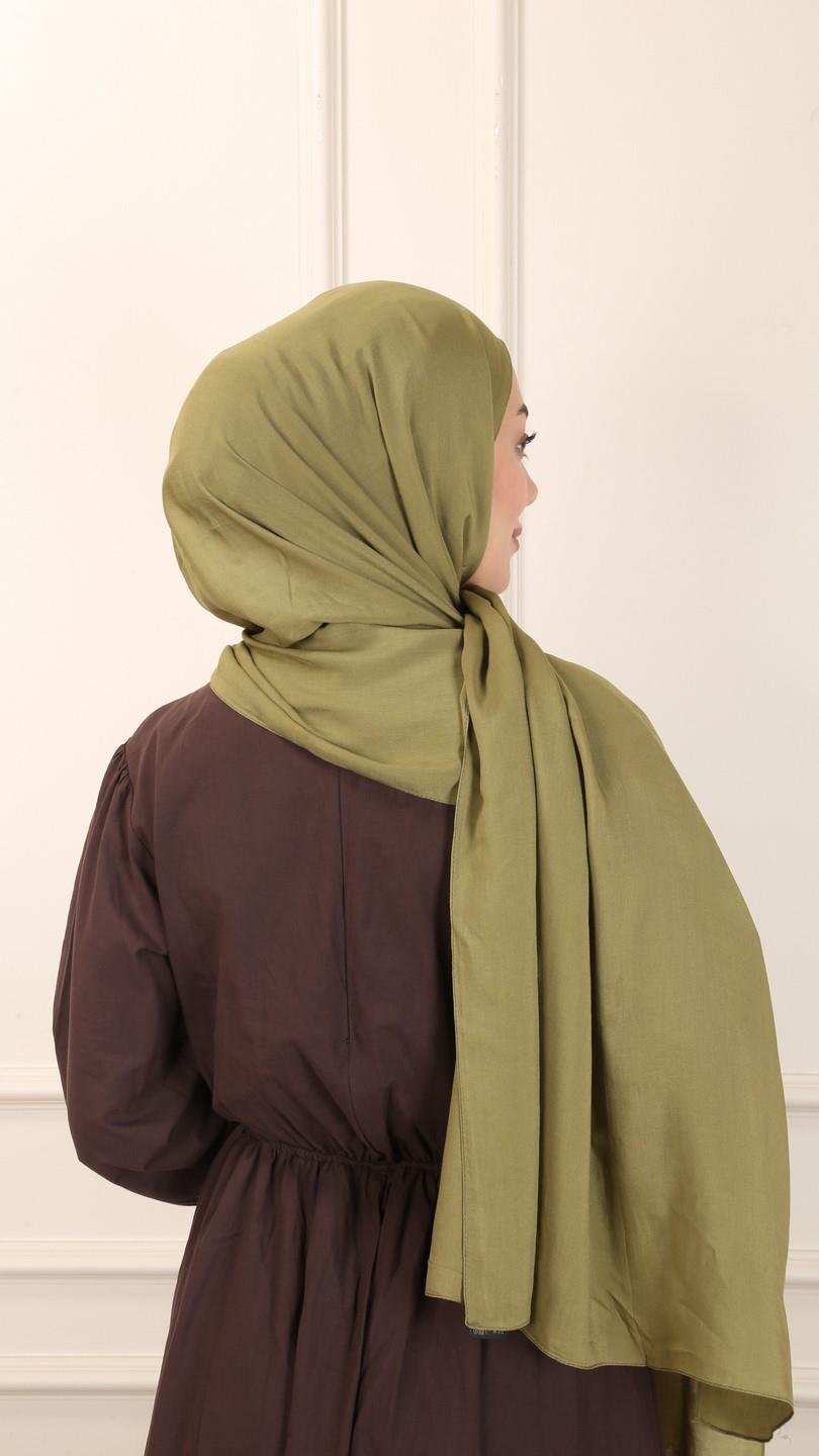 Locella Modal Şal Zeytin Yeşil-13