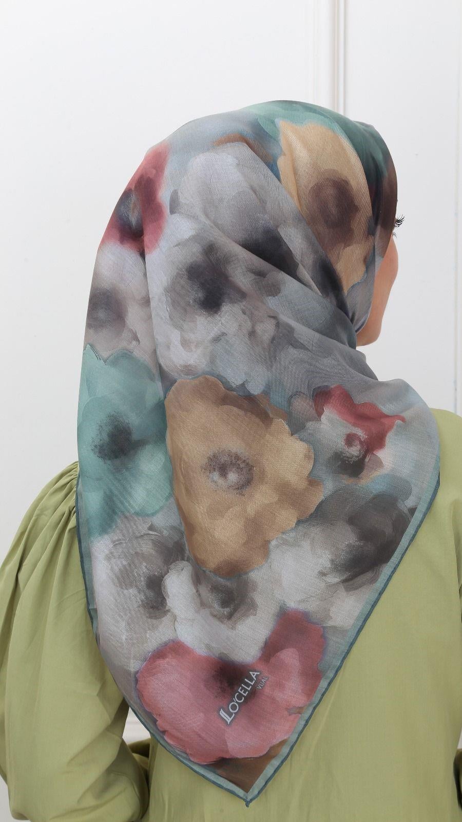 Locella Pamuk Vual Eşarp Mint Yeşil-9