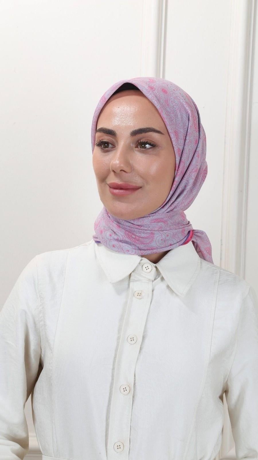 Locella Pamuk Vual Eşarp Metalik Gri-10