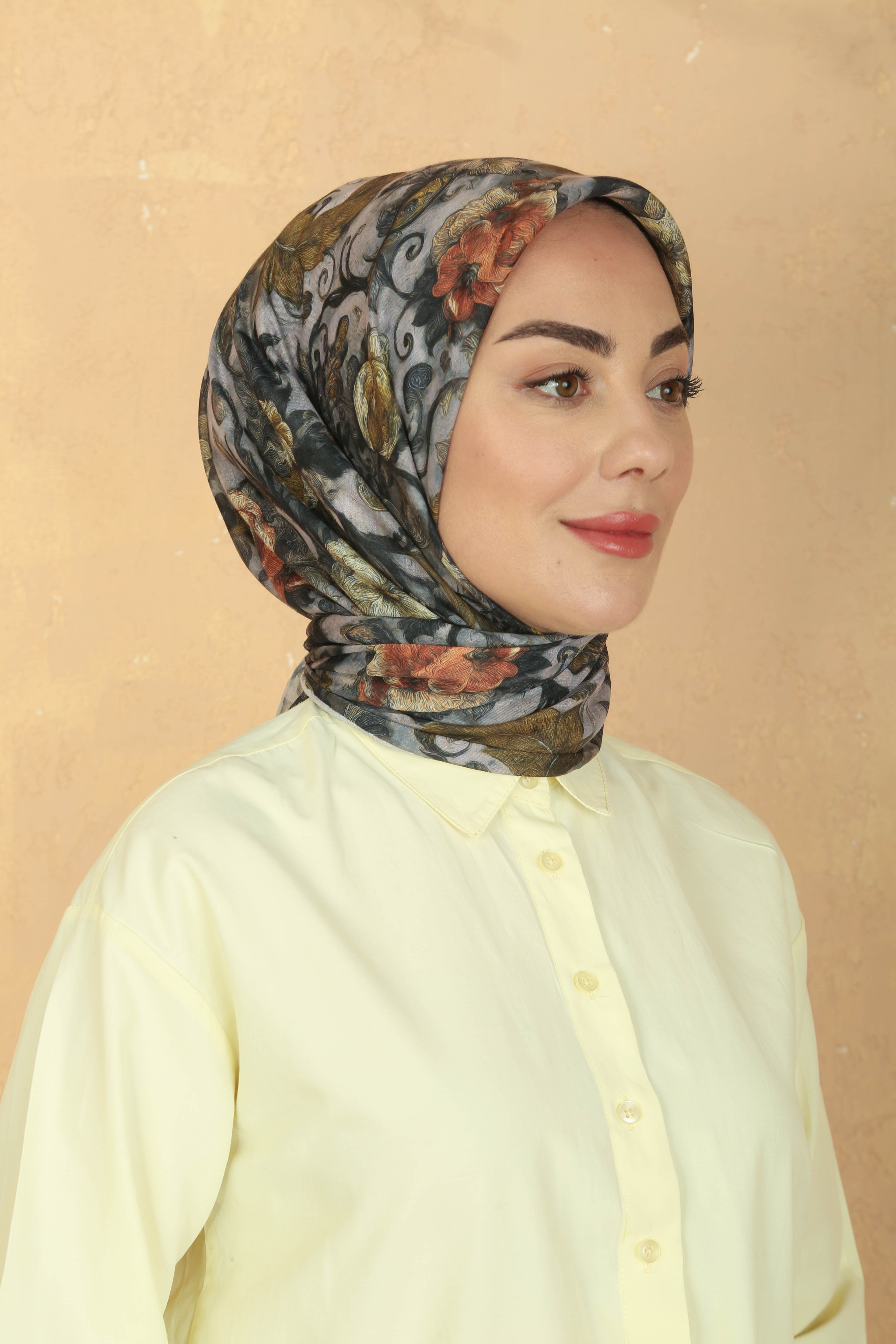 Locella Pamuk Vual Eşarp Gri