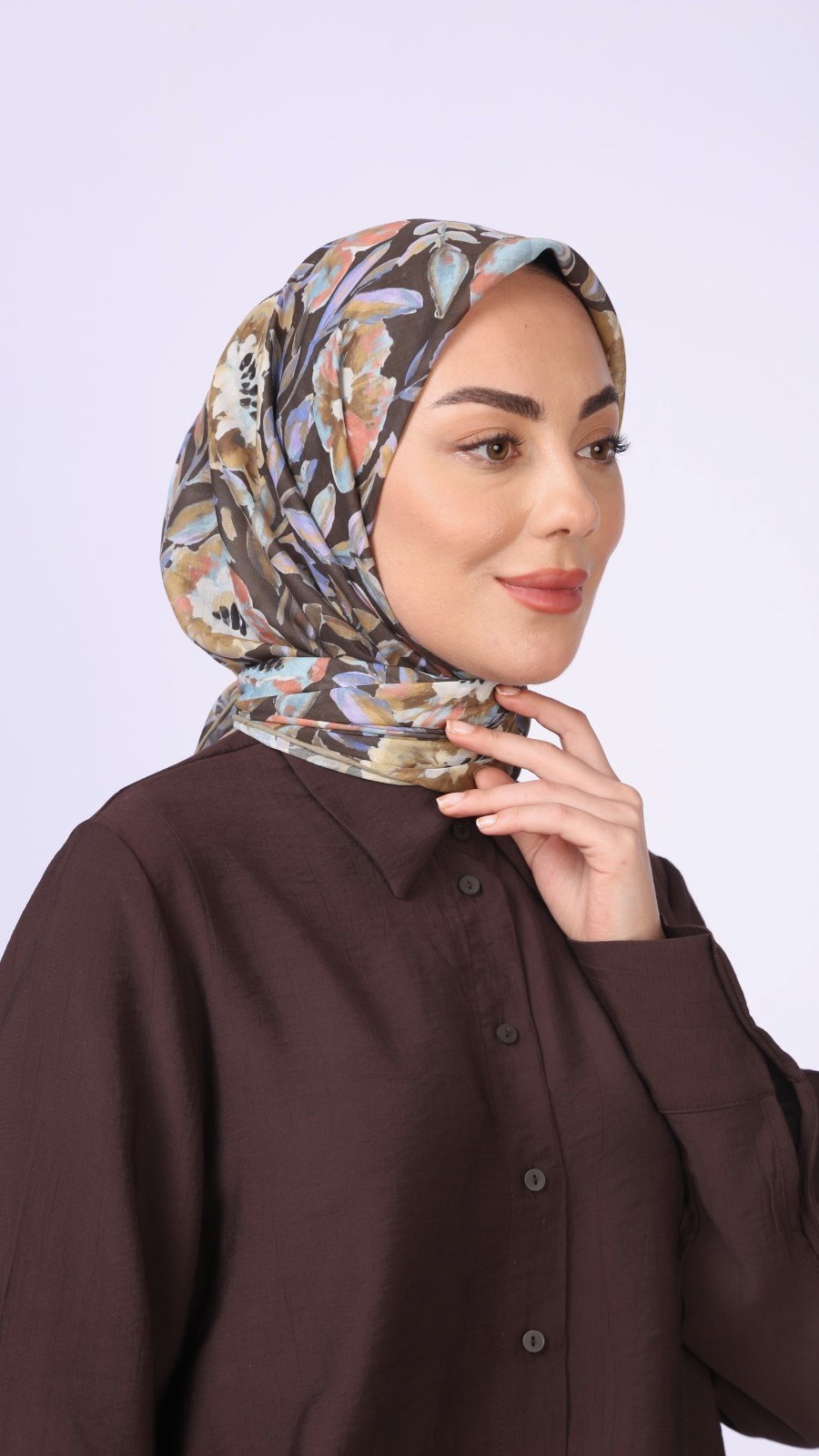 Locella Pamuk Vual Eşarp Koyu Haki